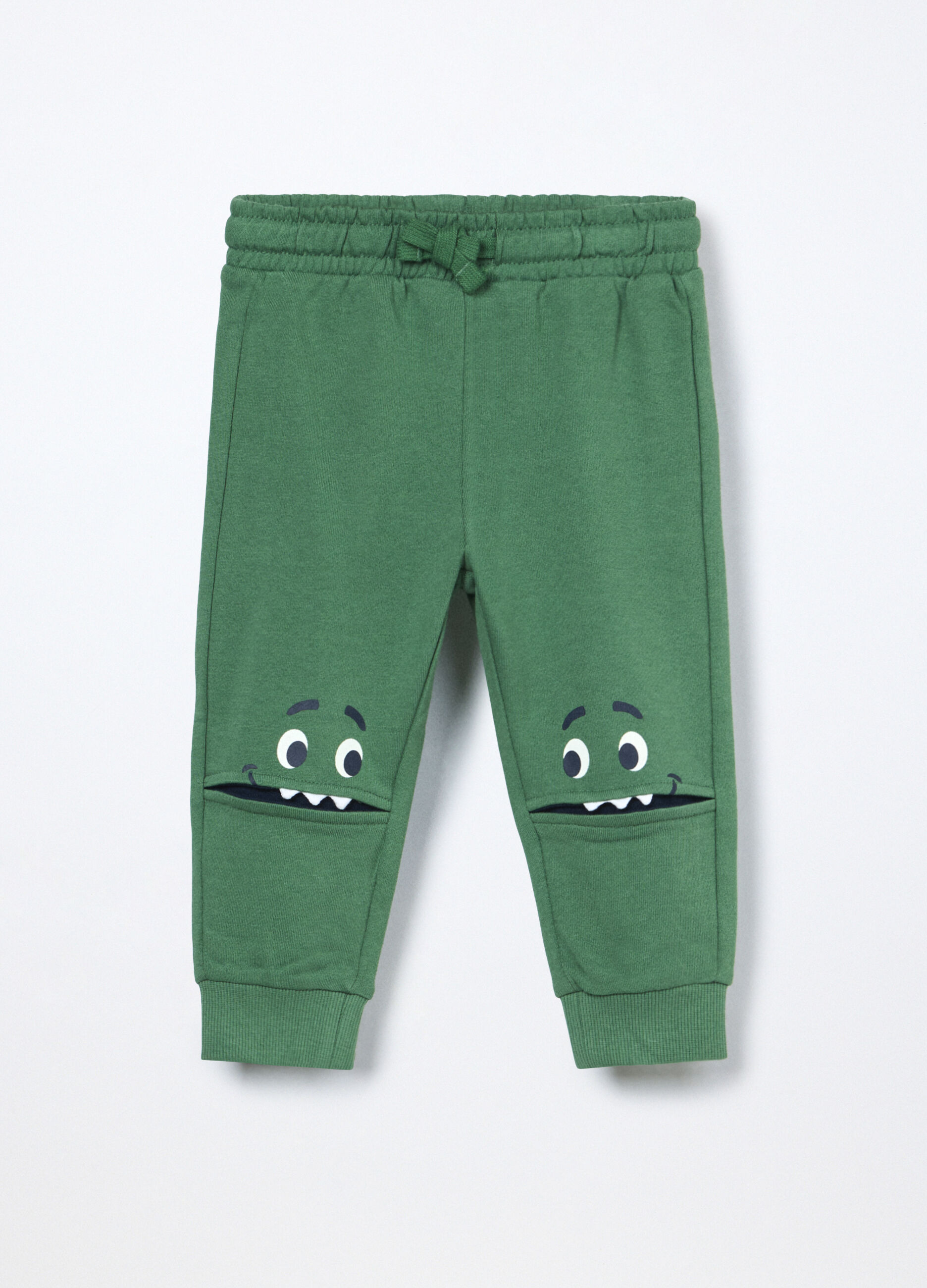 Jogger in french terry di puro cotone neonato_0