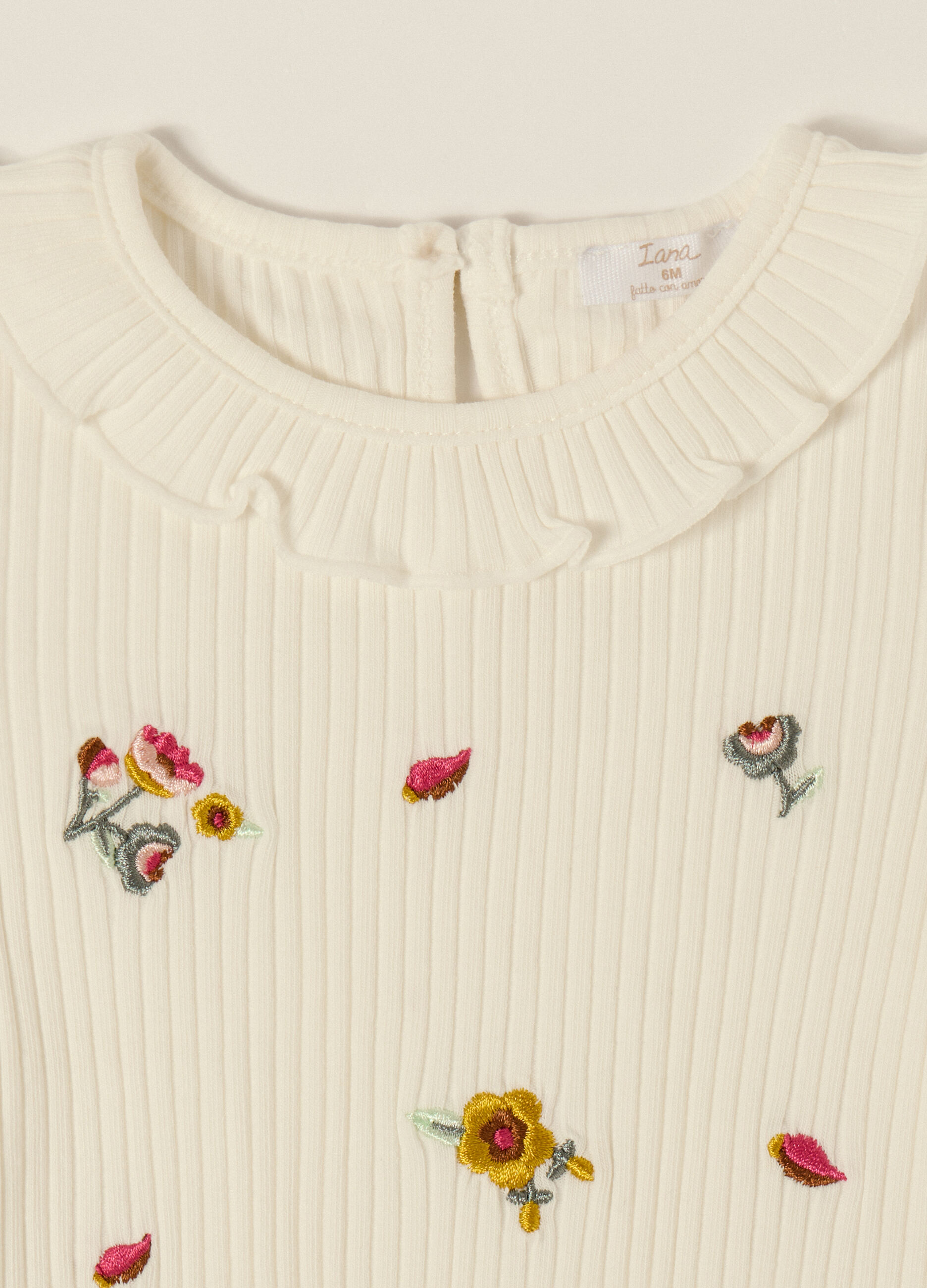 Maglia bianca a maniche lunghe con ricami_2