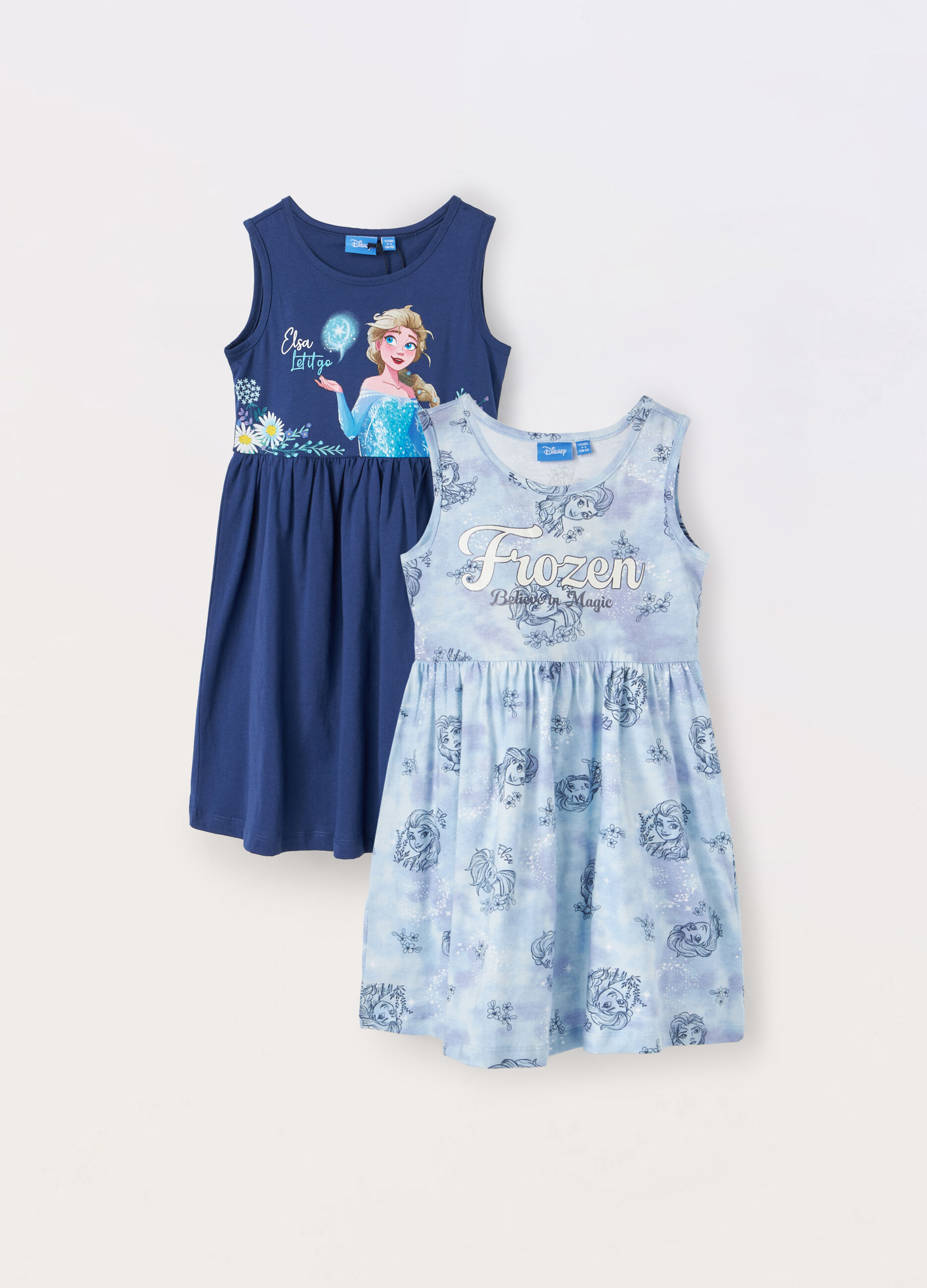 Pack 2 vestiti in puro cotone bambina_0