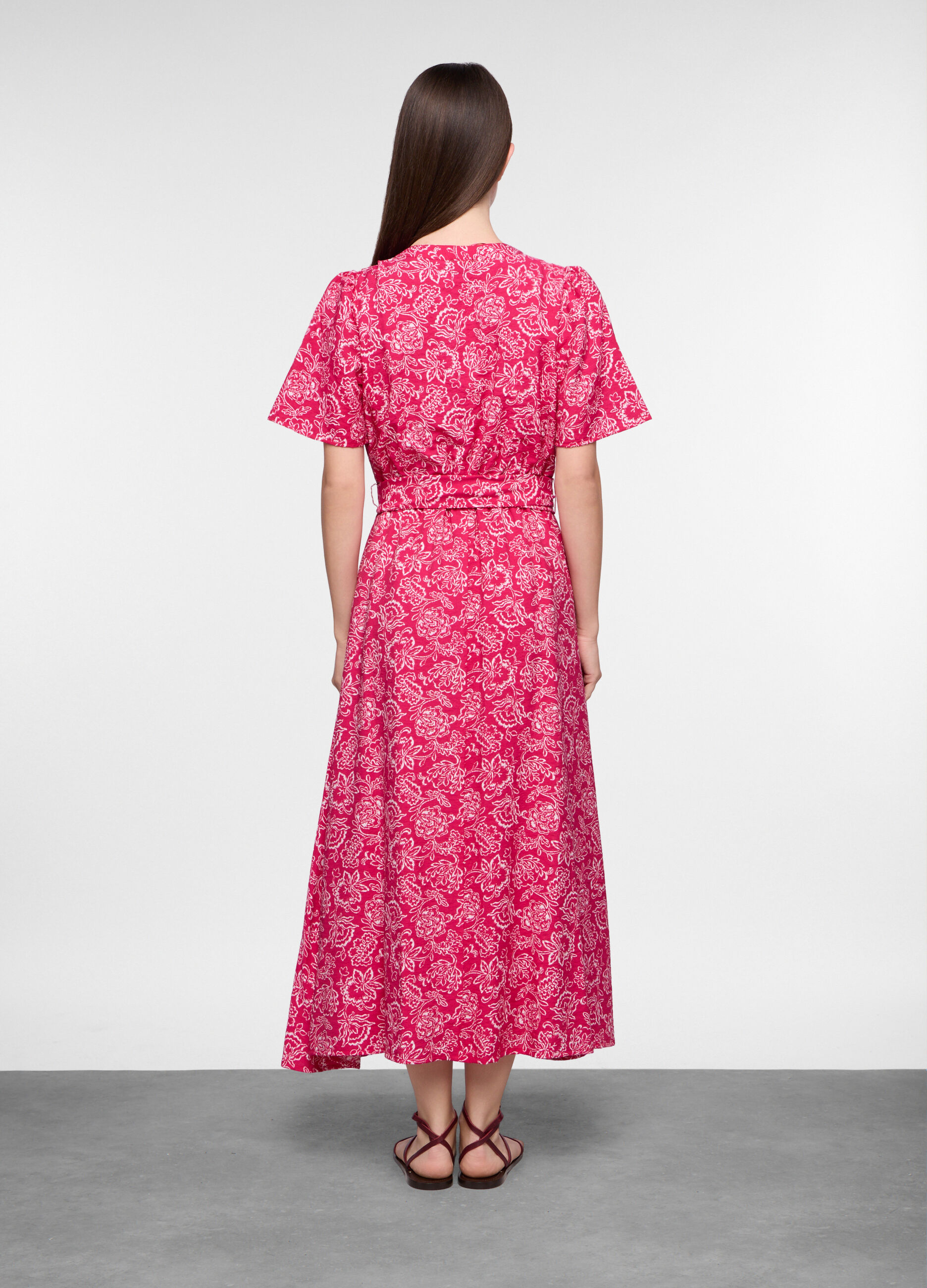 Abito lungo Fitted misto viscosa donna