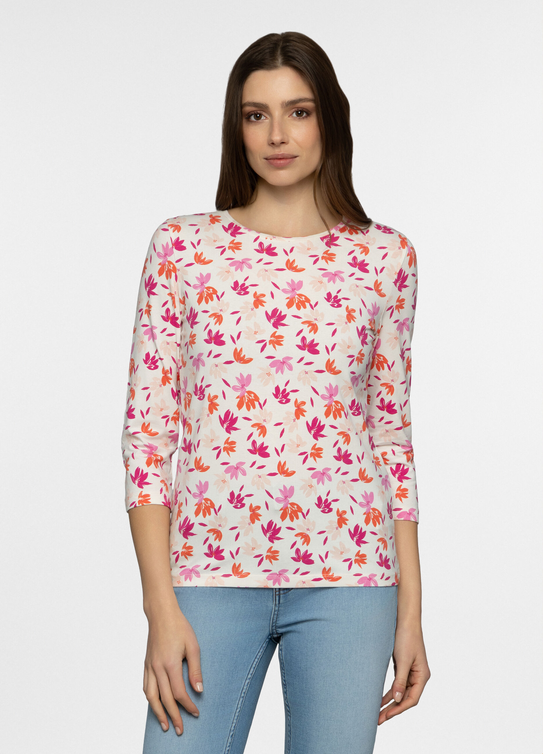 T-shirt girocollo stretch donna_0