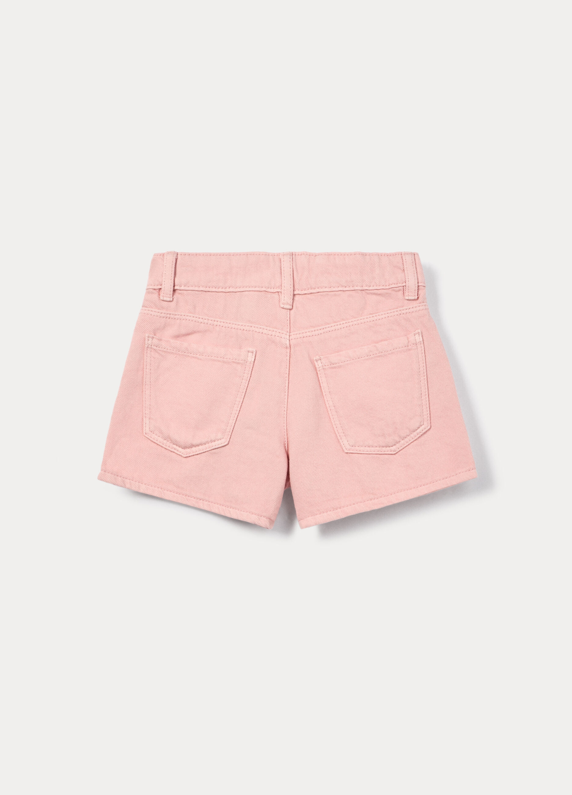 Shorts in twill di puro cotone bambina_1