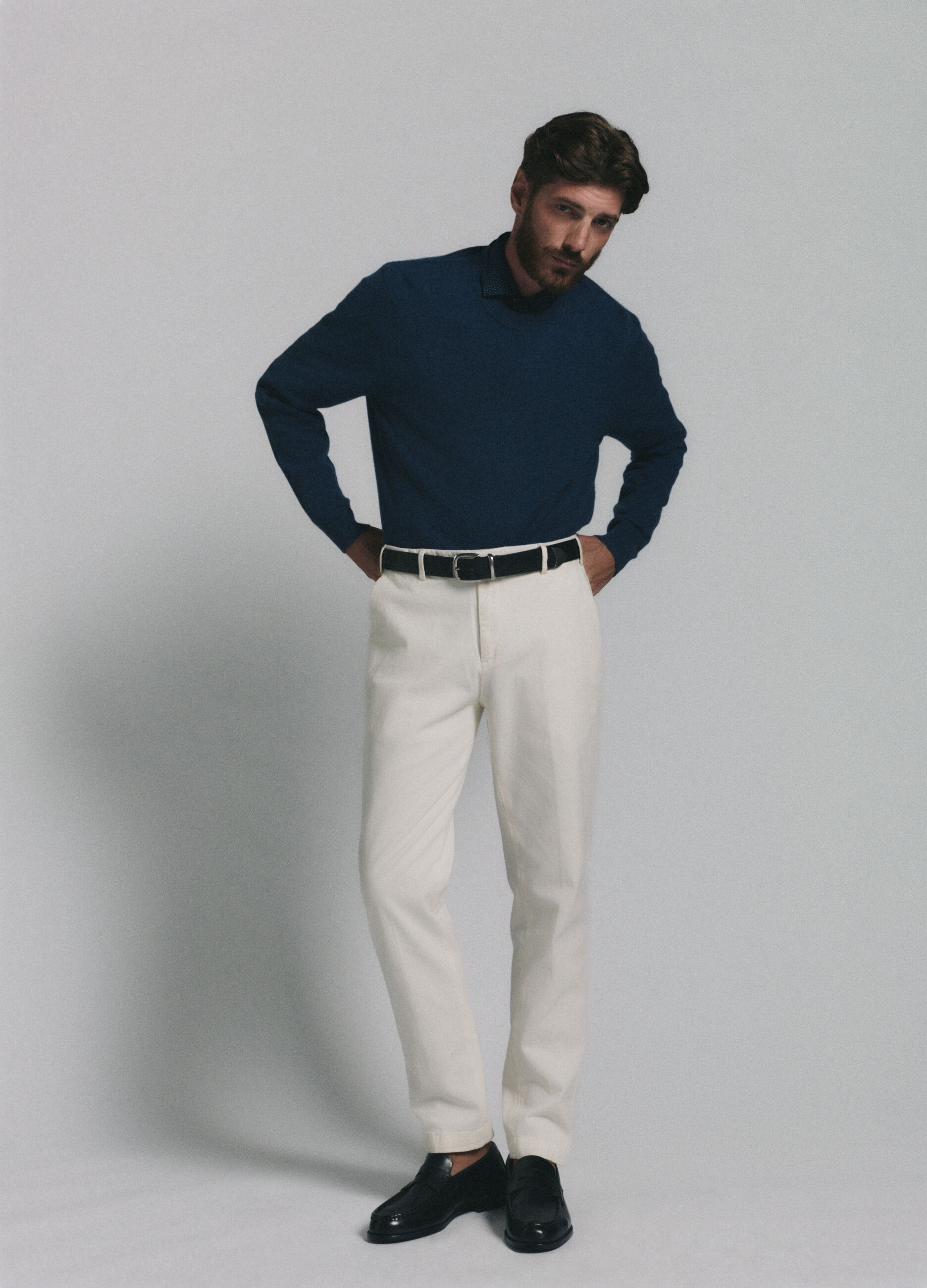 Maglione girocollo in cashmere uomo