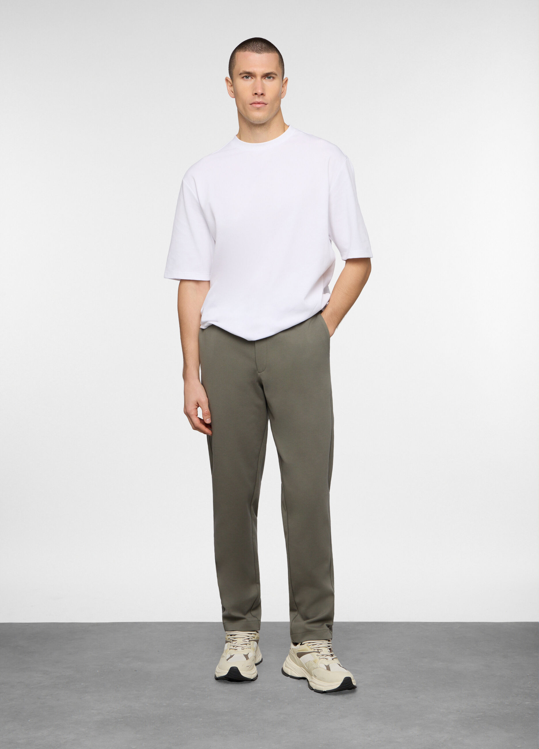 Pantalone chino in misto cotone uomo_0