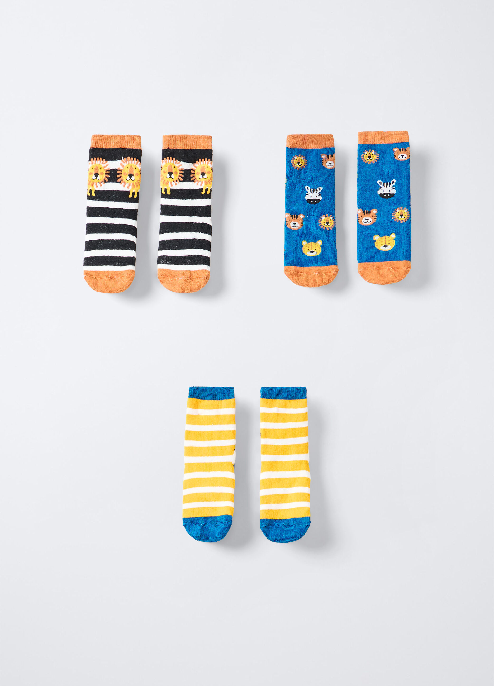 Pack 3 calze antiscivolo in spugna misto cotone stretch _0