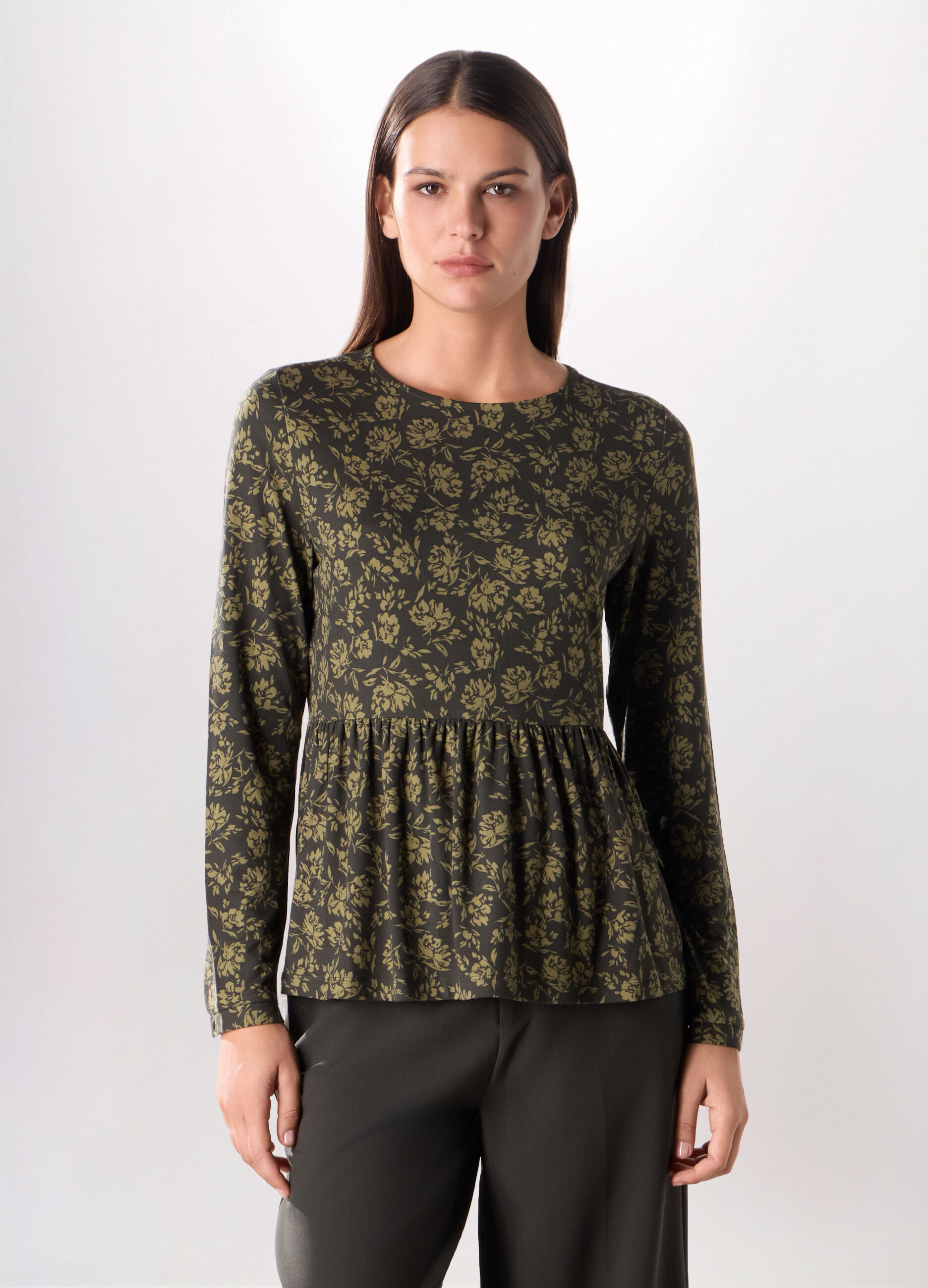 T-shirt in jersey stretch donna_0