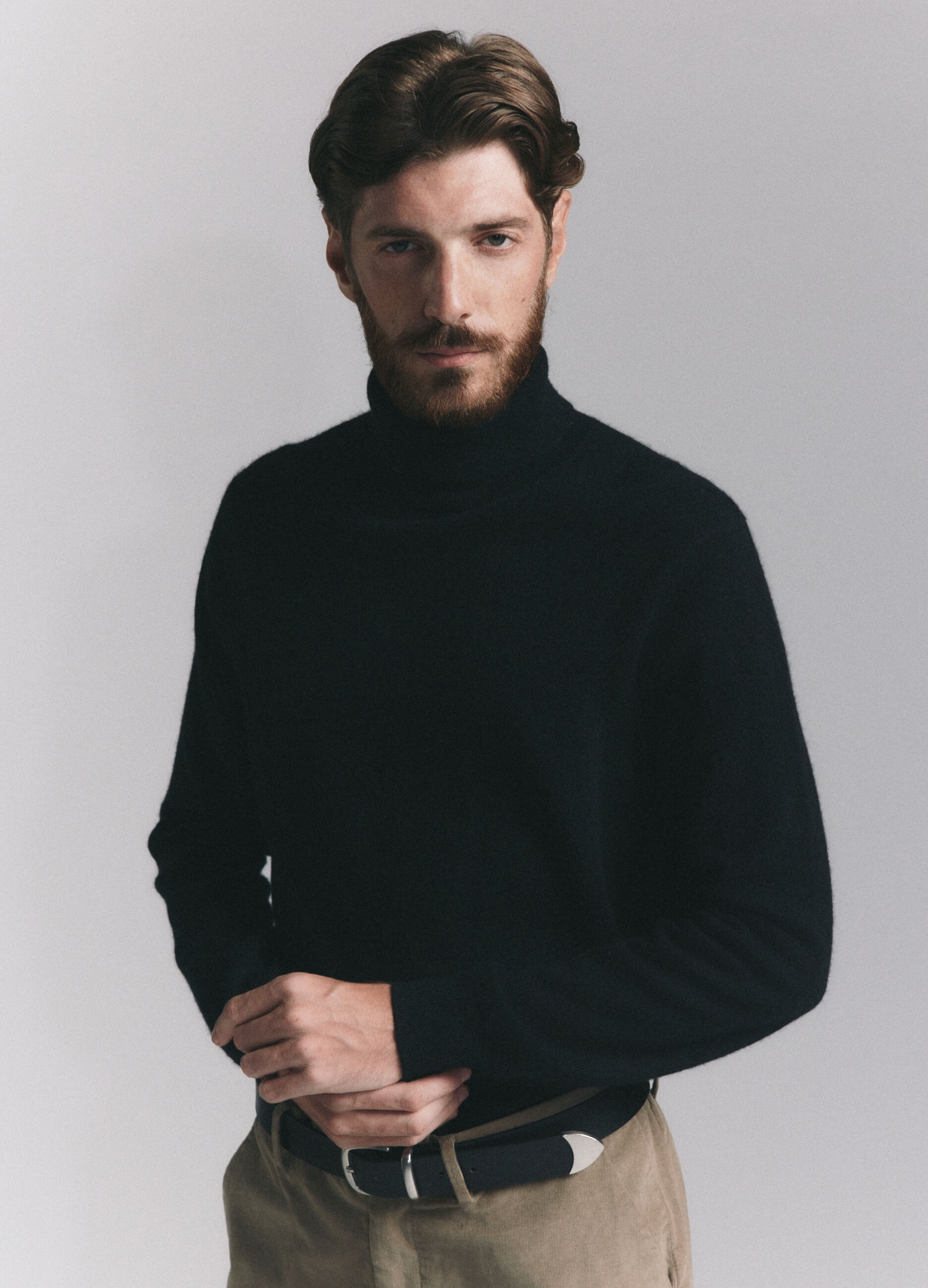 Maglione dolcevita in cashmere uomo