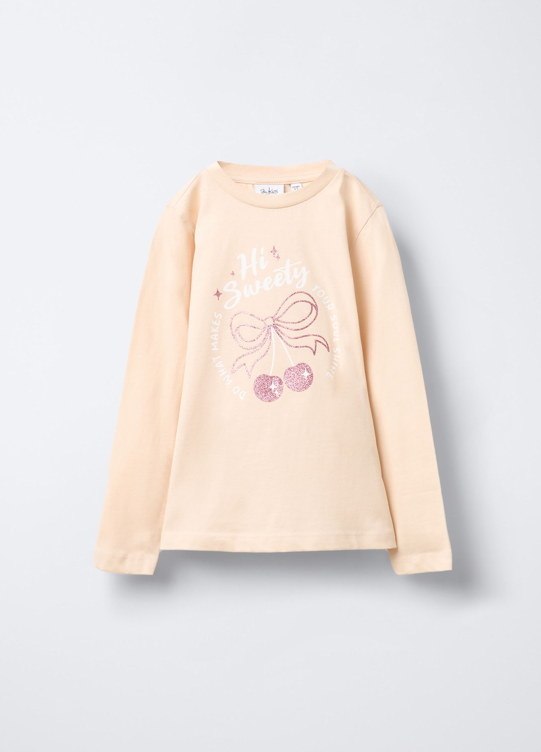 T-shirt in jersey di puro cotone bambina_0