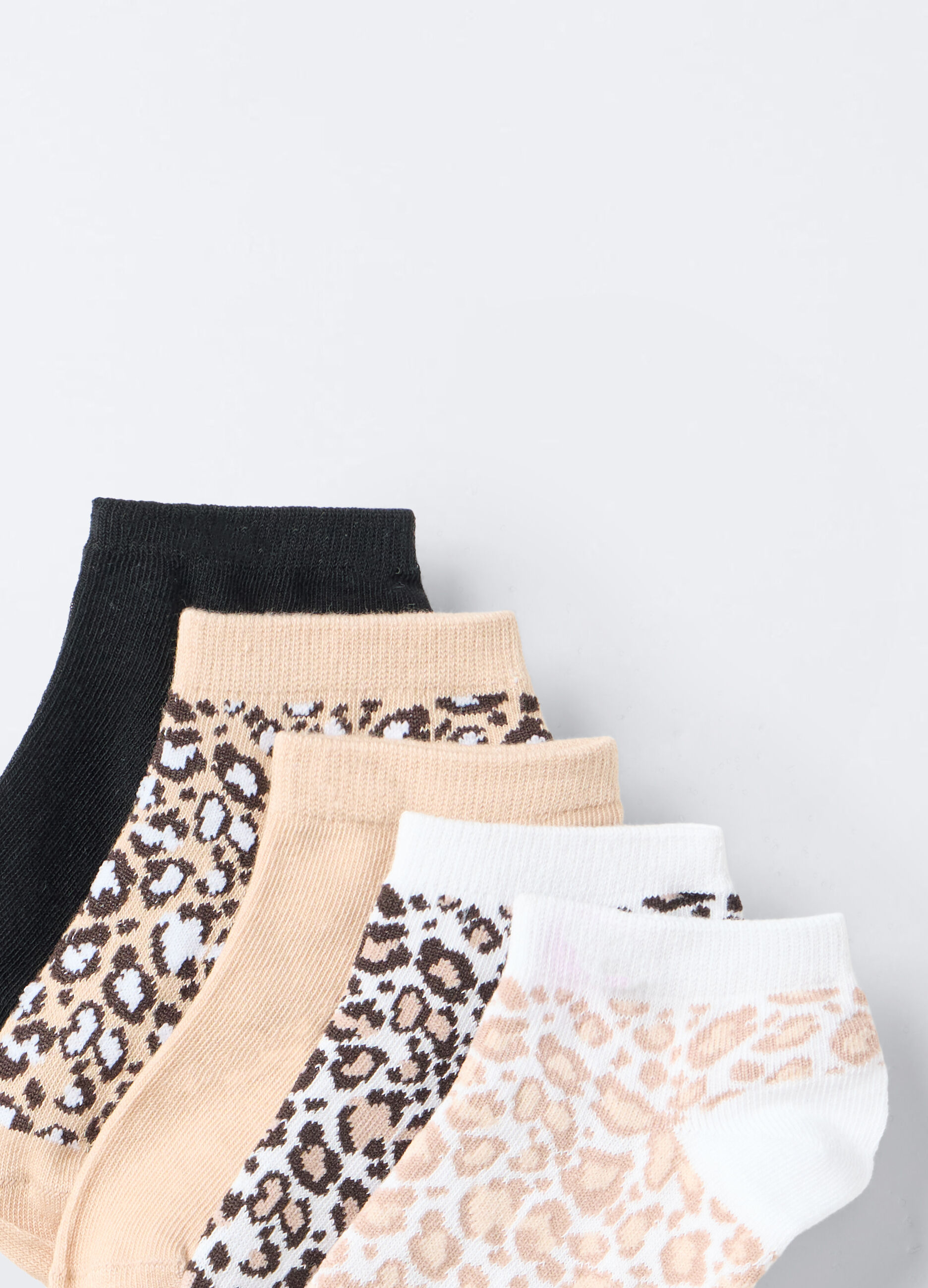 Pack 5 calze corte misto cotone stretch bambina_2