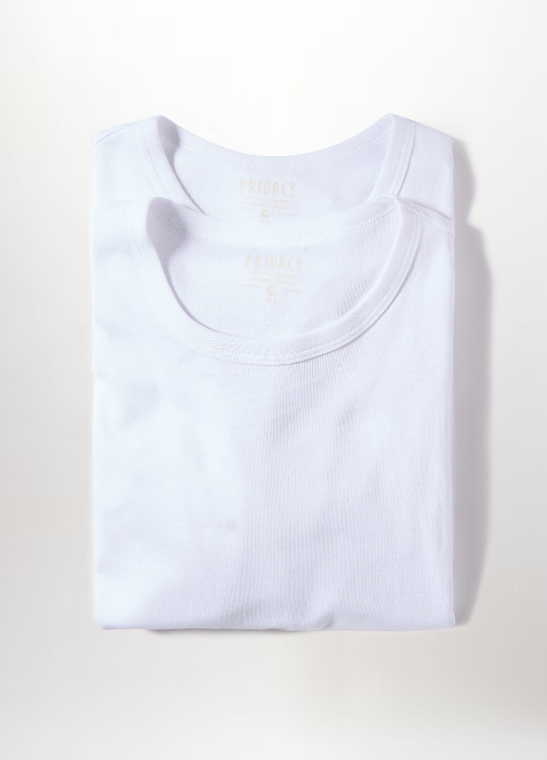2 pack T-shirt girocollo in puro cotone uomo