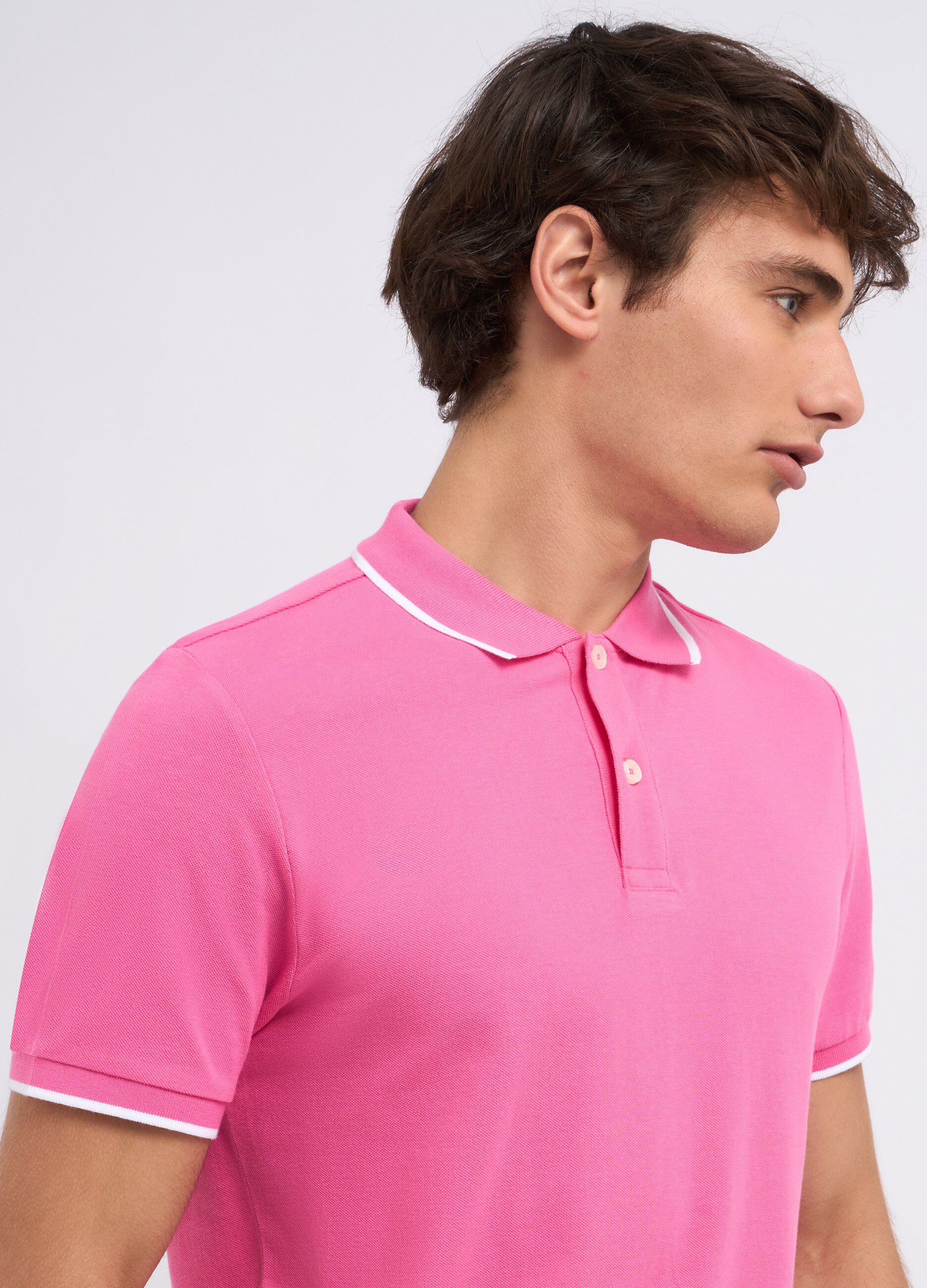Polo in puro cotone a maniche corte uomo_2
