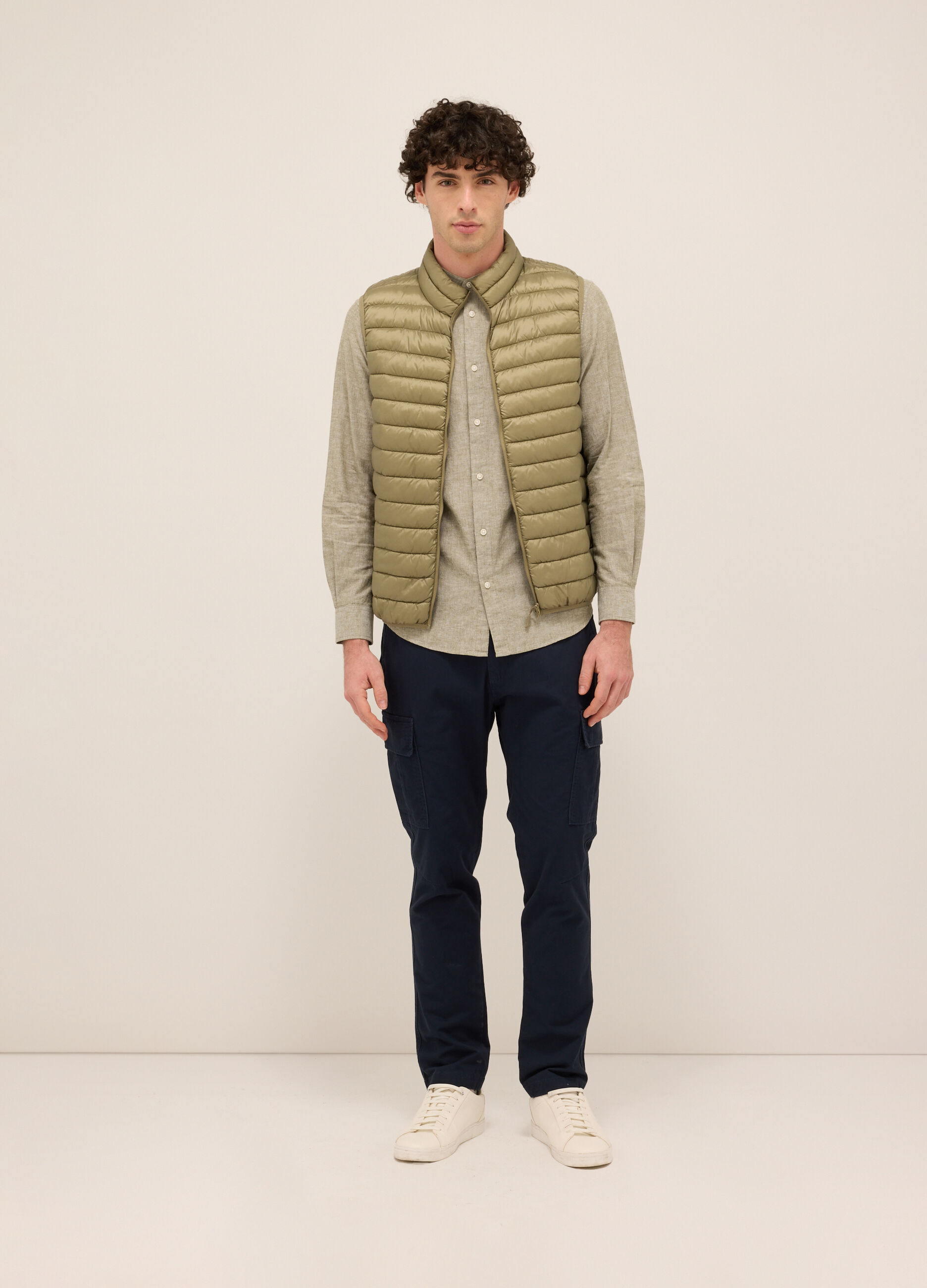 Gilet imbottito in nylon uomo_0