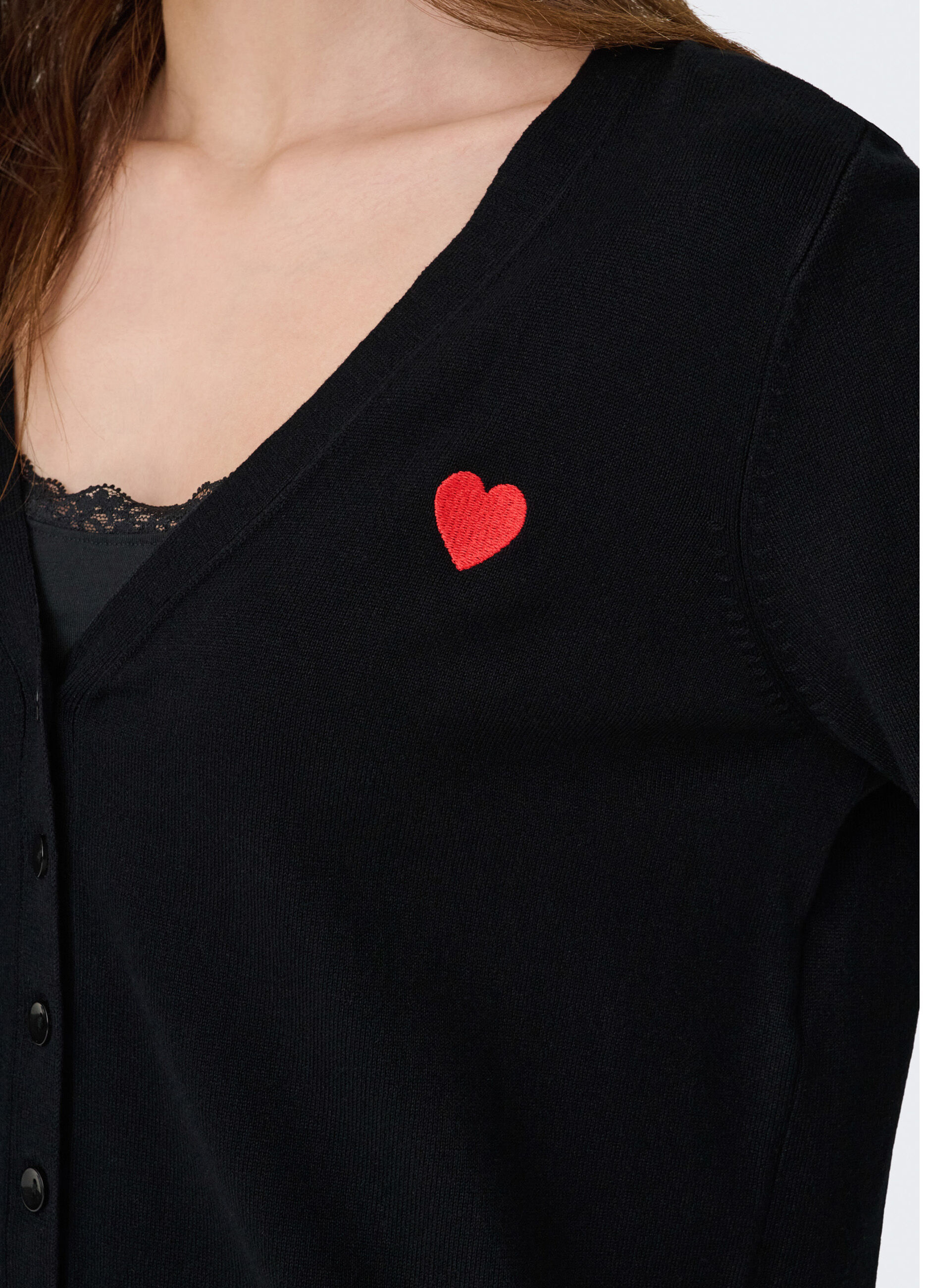 Cardigan in maglia con scollo a V_4