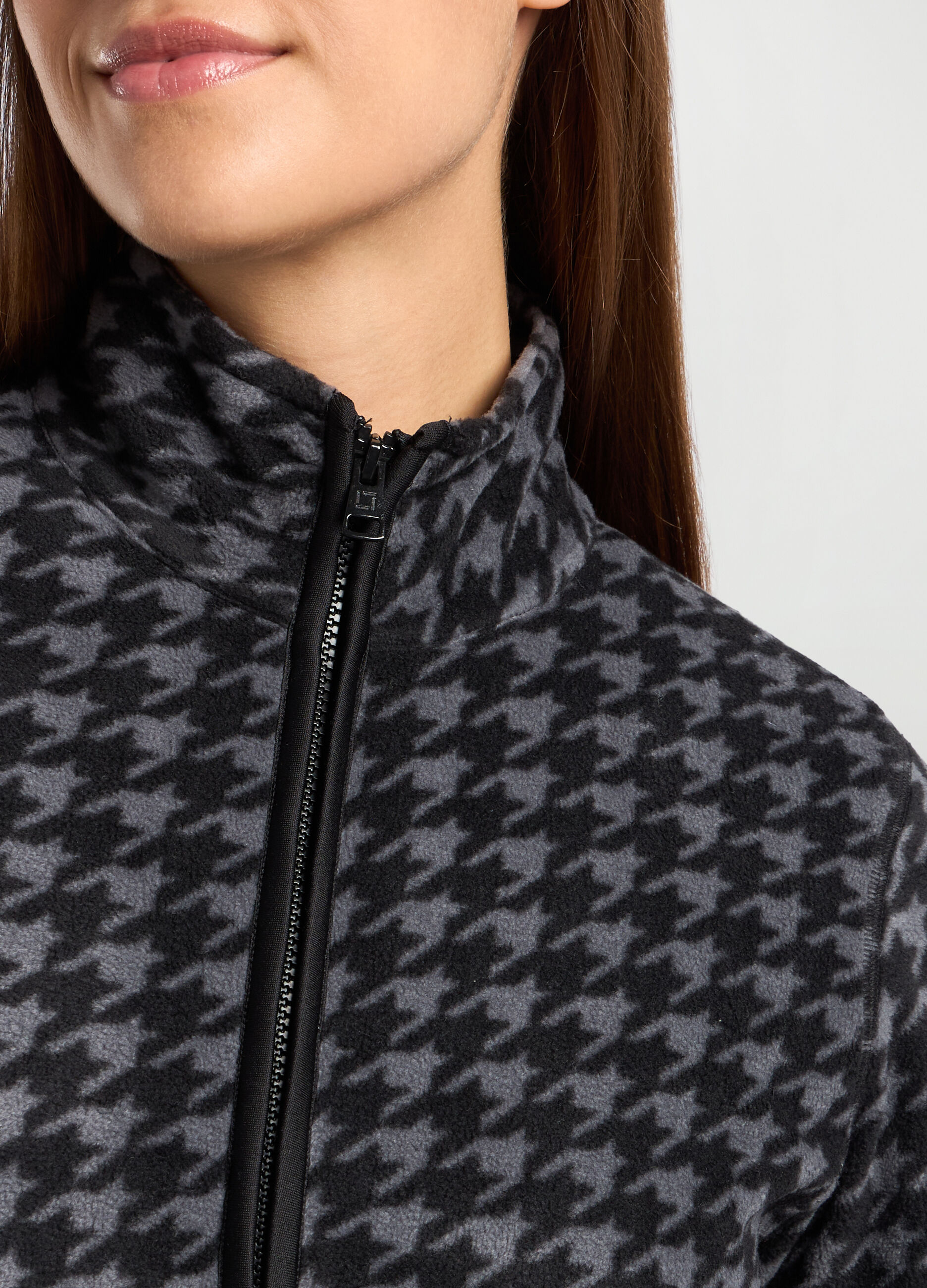 Felpa in pile con stampa donna _2