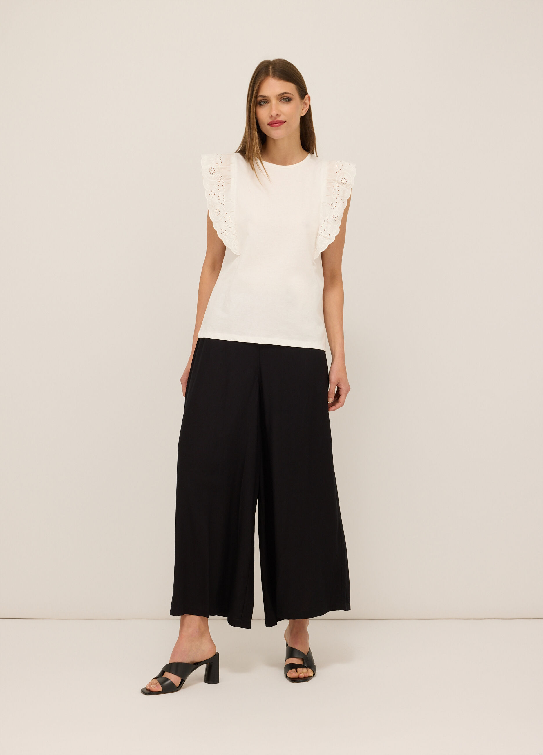 Gonna pantalone in pura viscosa donna_0