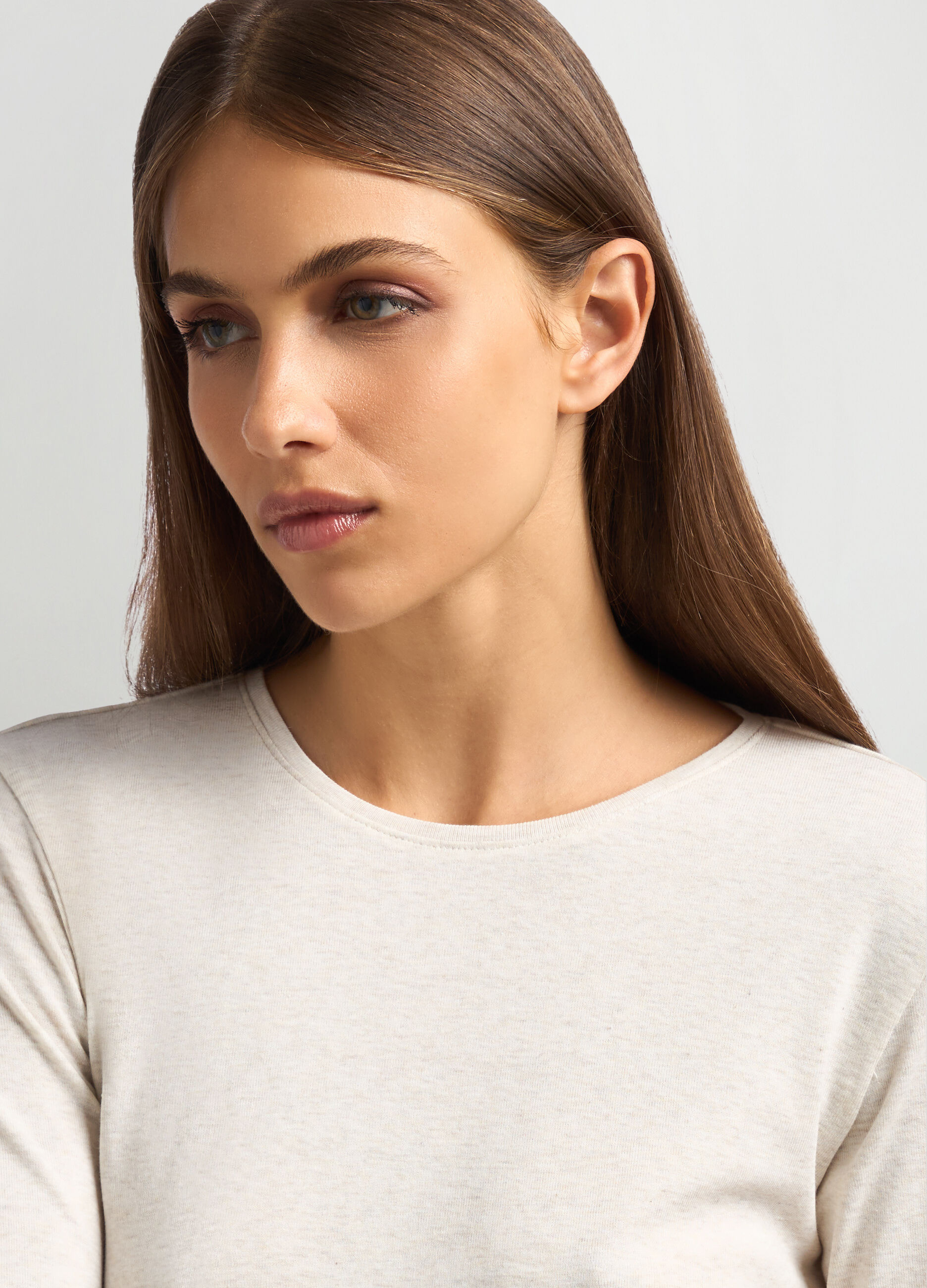 T-shirt in misto cotone mélange donna_2
