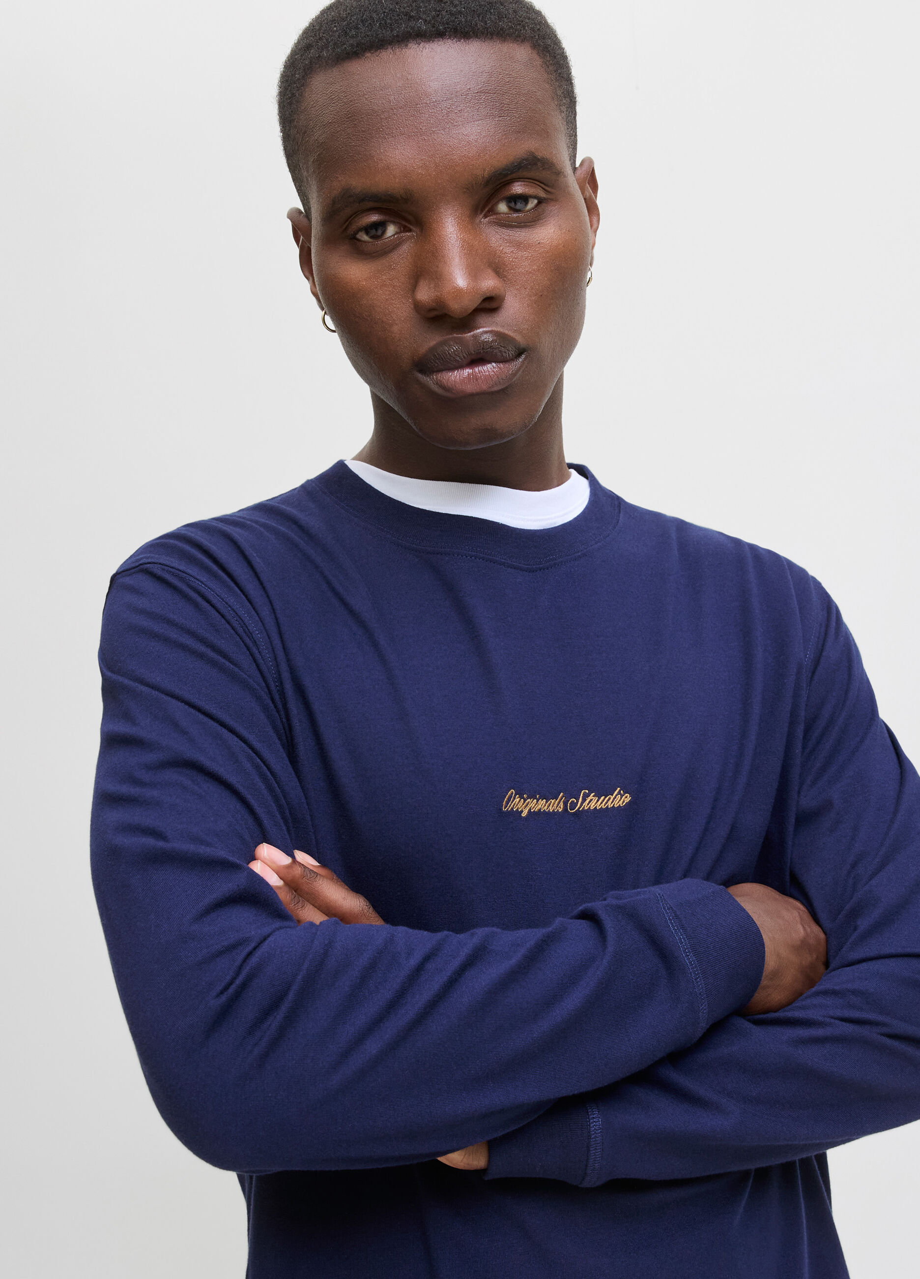 Felpa girocollo con logo uomo_3