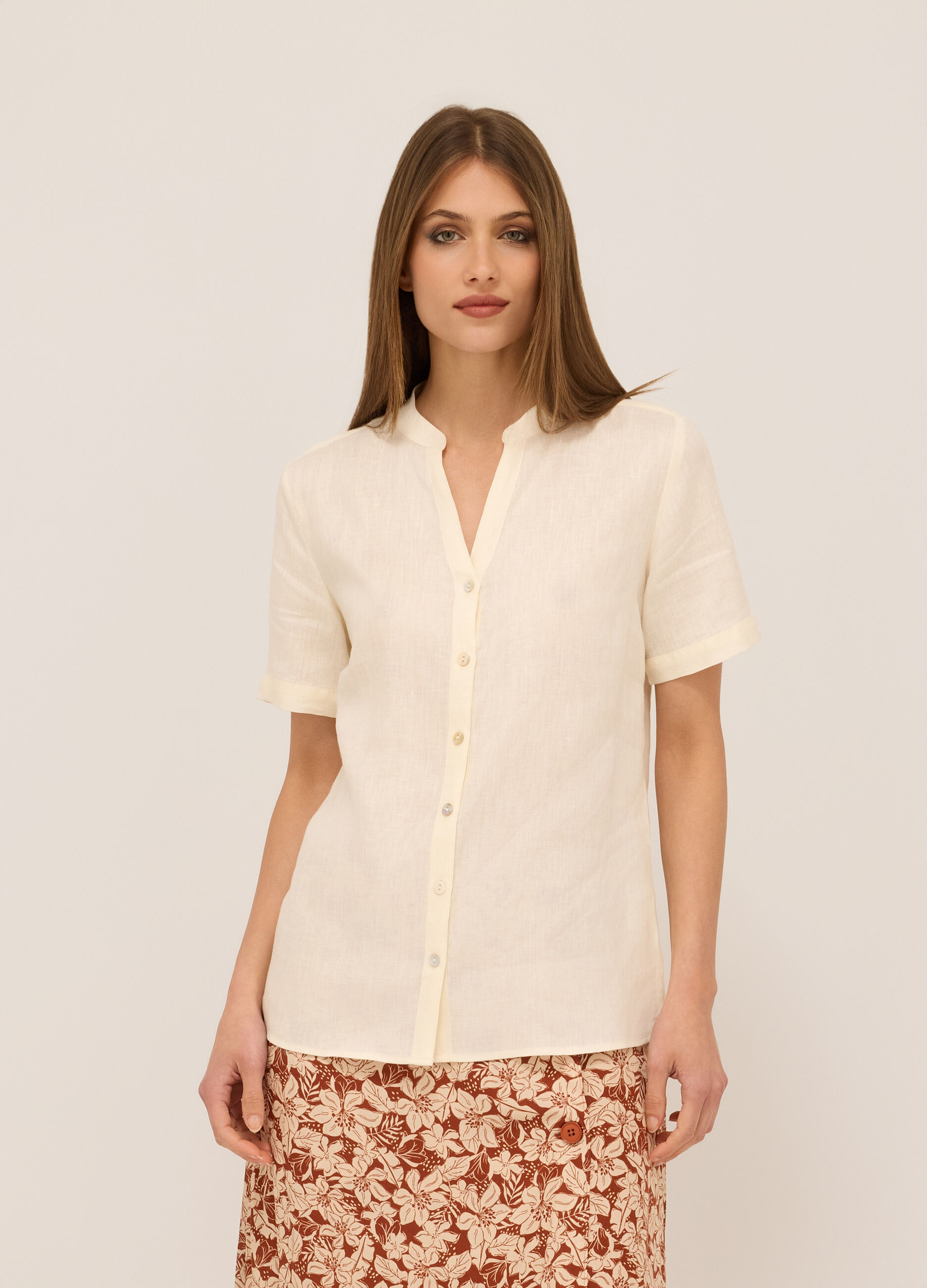 Camicia in puro lino donna_0