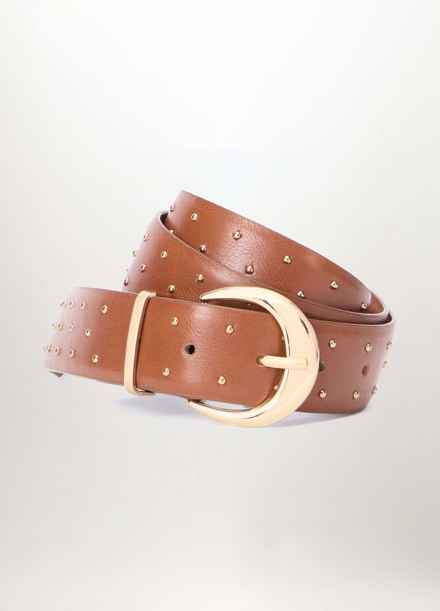 Cintura borchiata in ecopelle donna_0