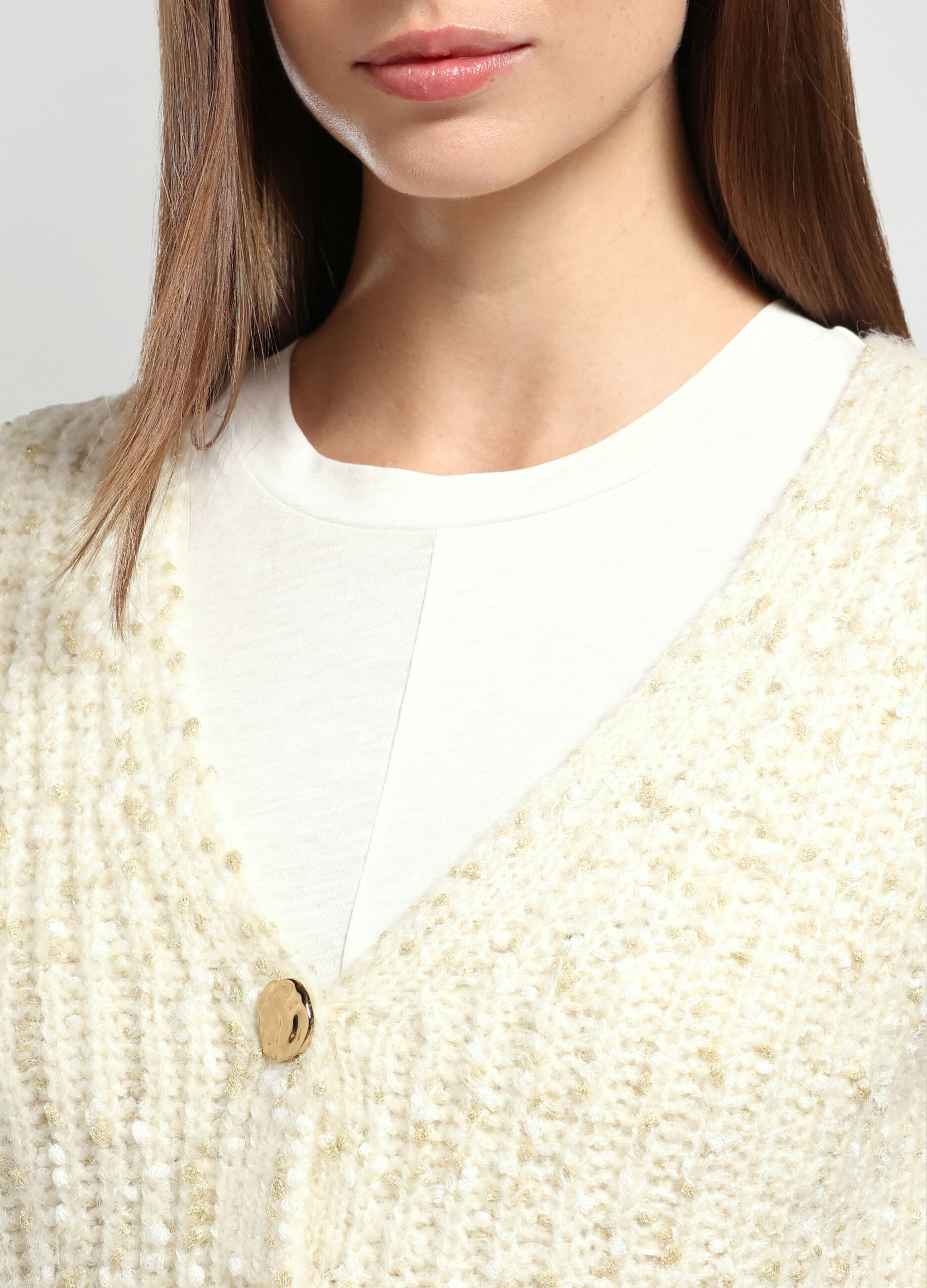 Cardigan tricot misto lana donna_2