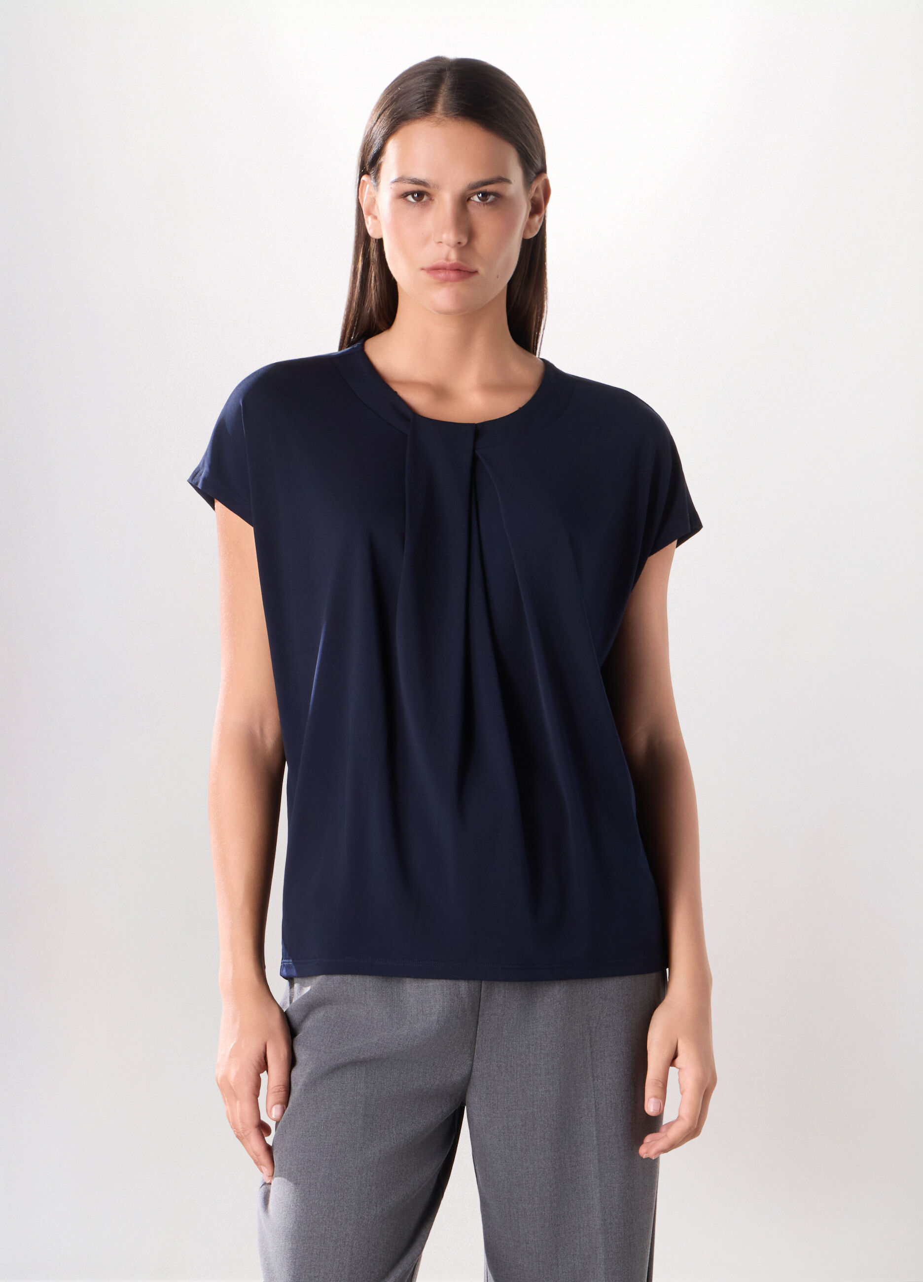 T-shirt in tessuto stretch donna_0