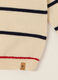 Maglione beige in misto cotone a righe_2