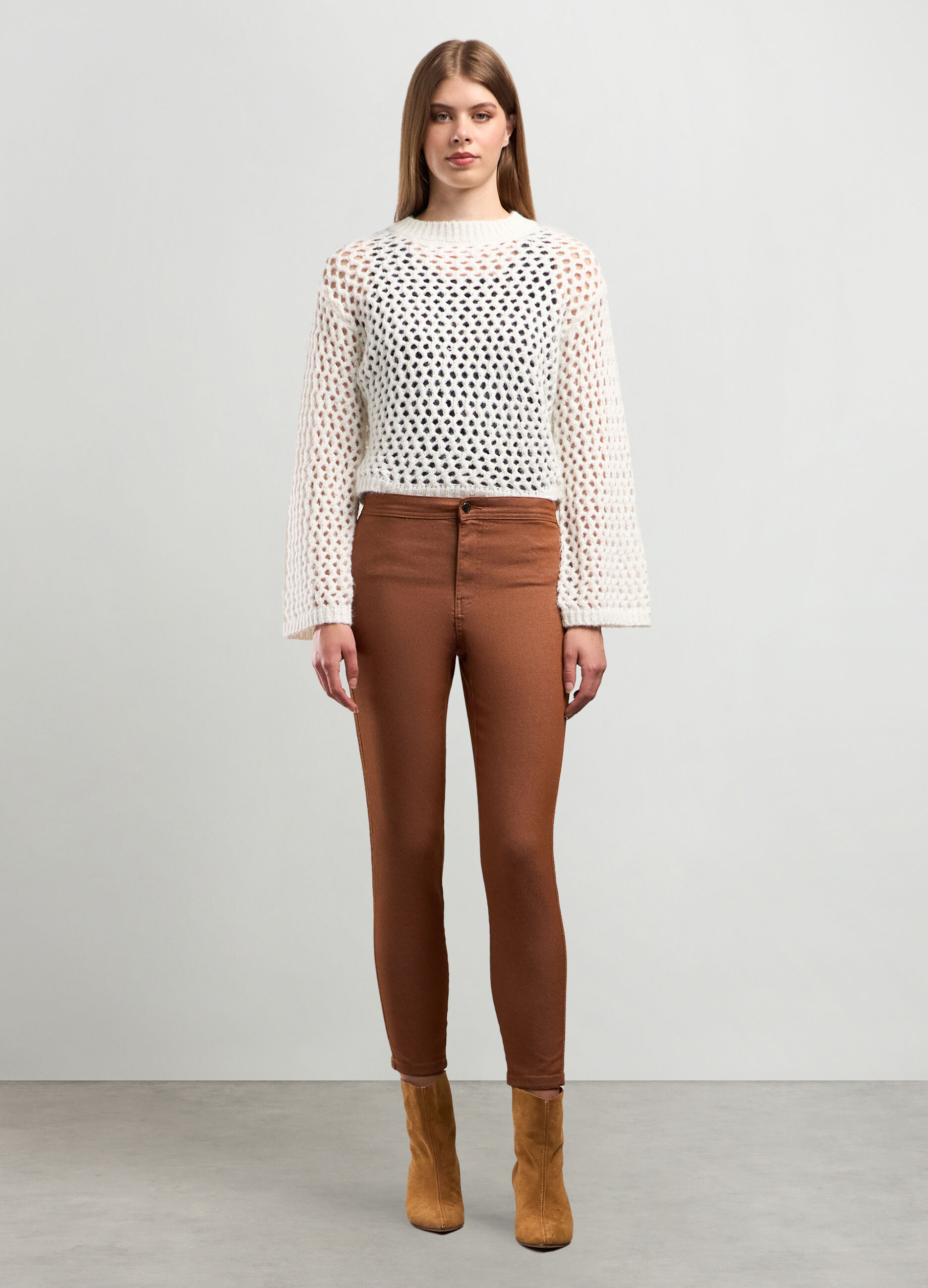 Treggings in misto cotone stretch donna_0