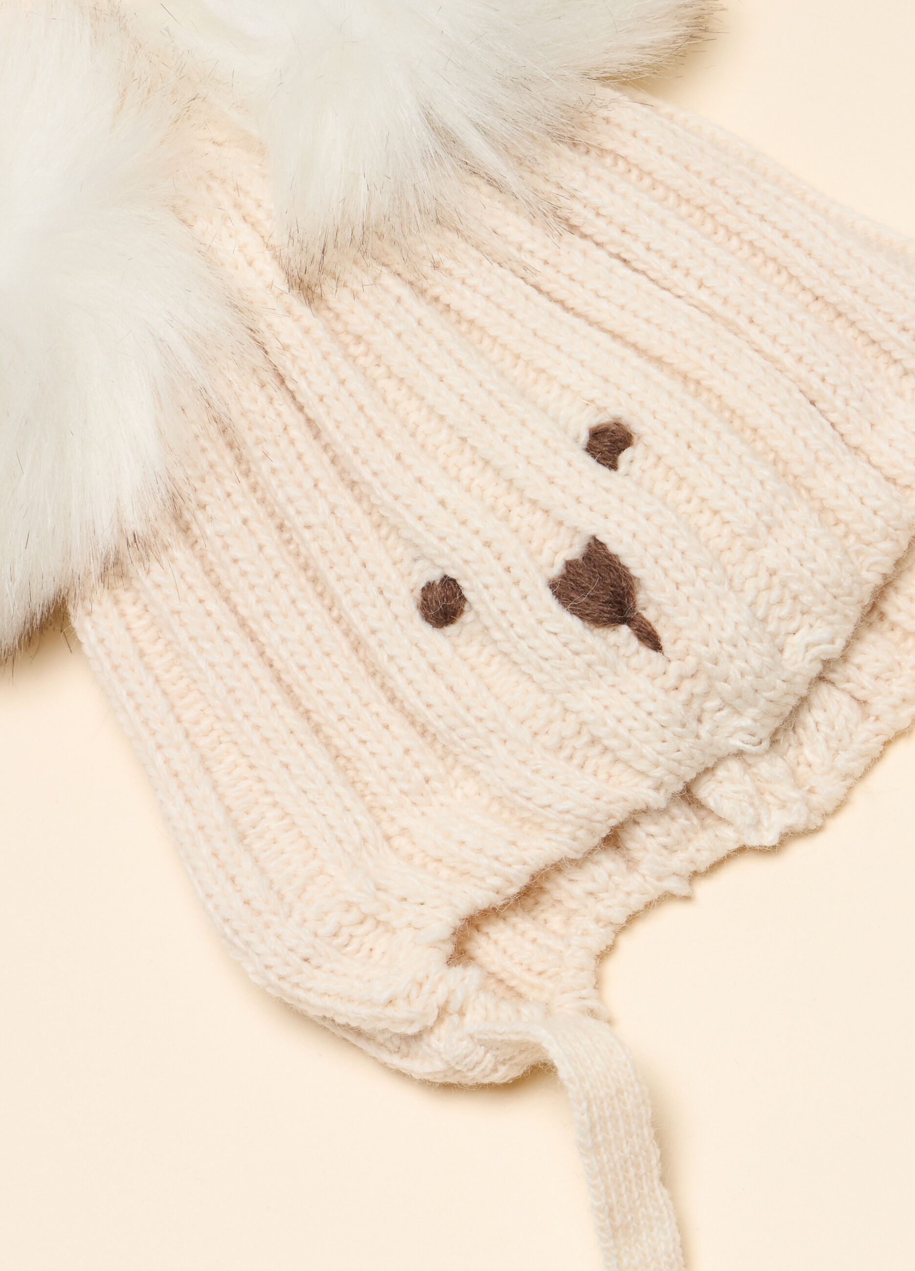 Berretto tricot con pom pon IANA neonata_1