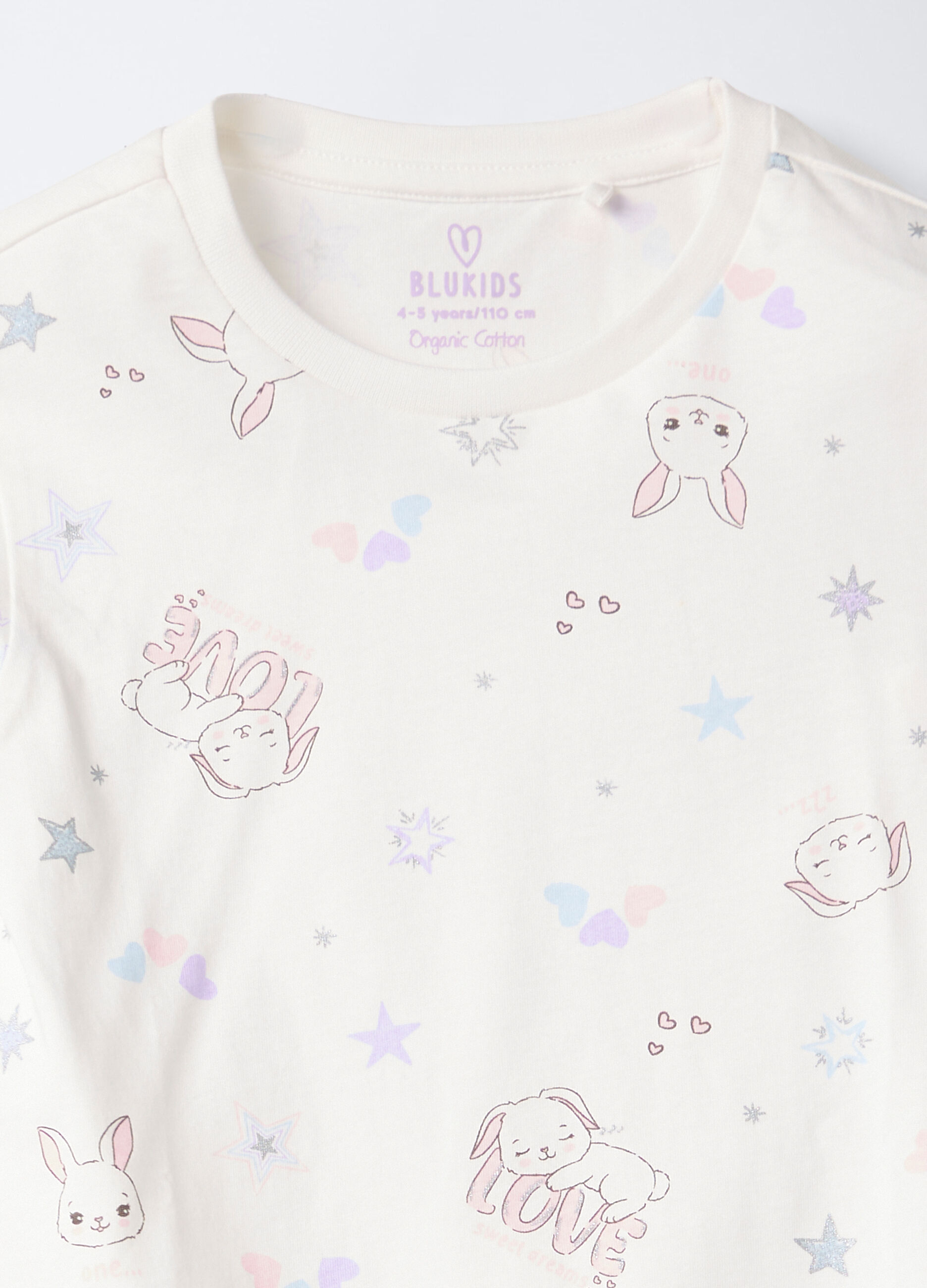 Set pigiama lungo in jersey di puro cotone bambina_2