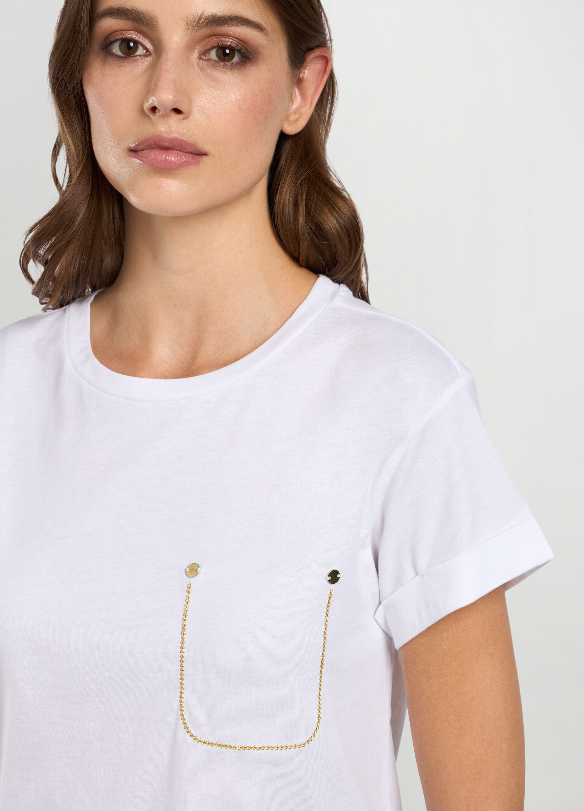 T-shirt in jersey di puro cotone donna_2