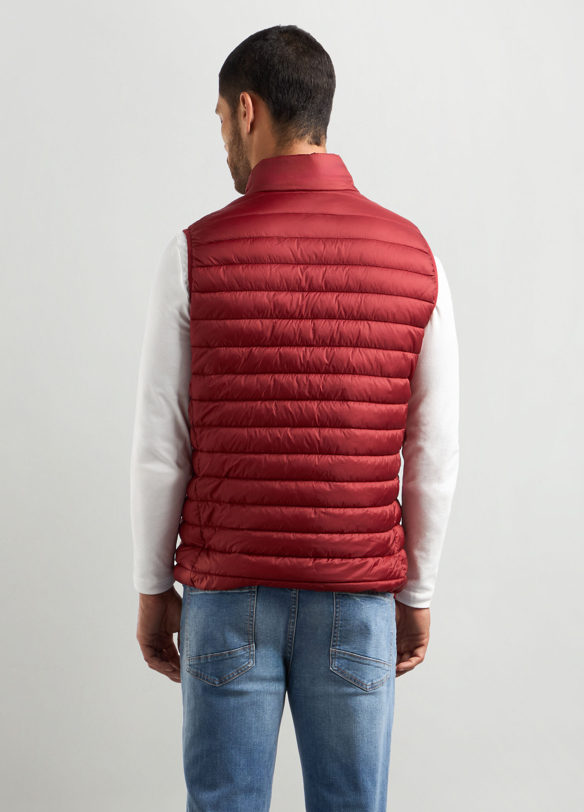 Gilet imbottito con zip uomo_1