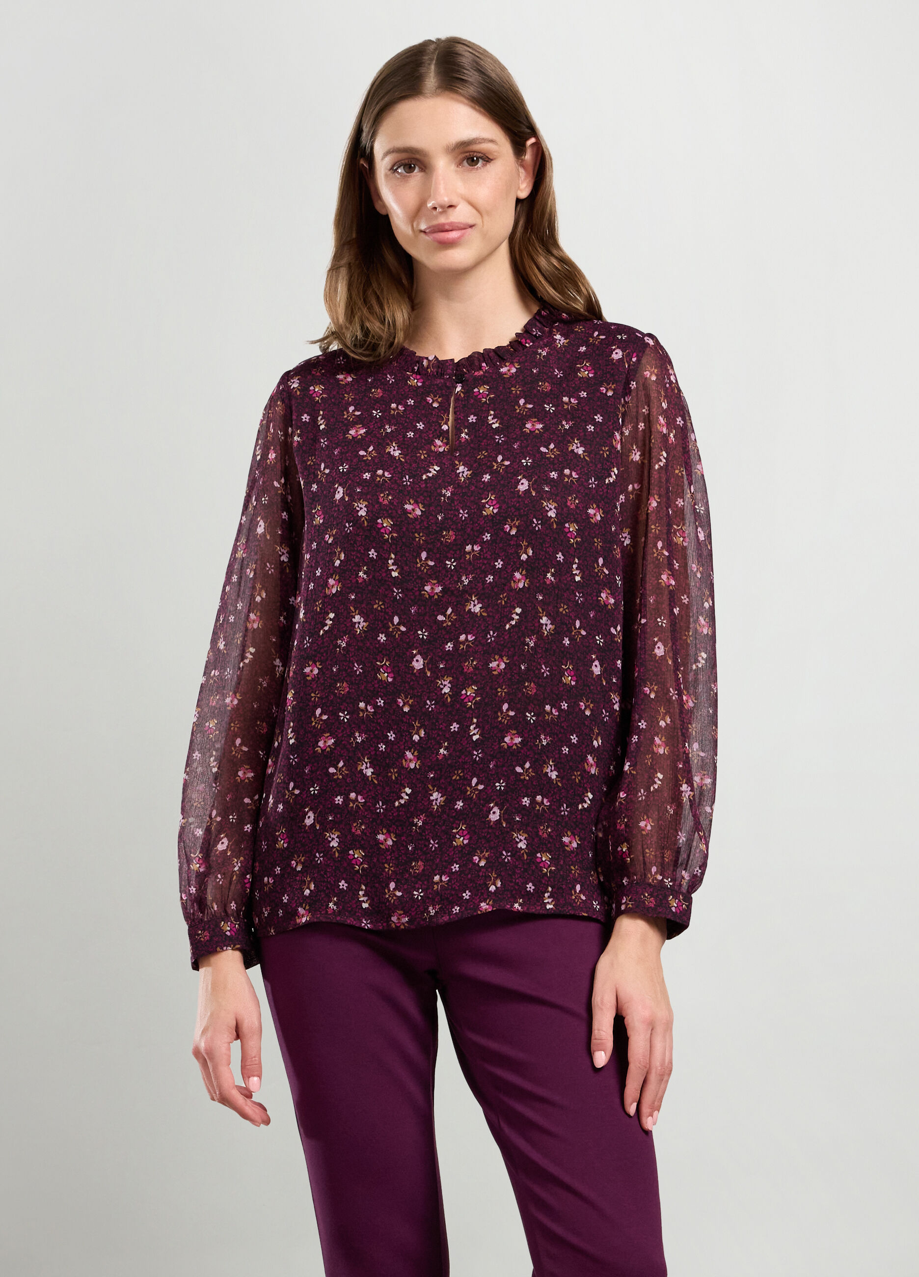 Blusa con stampa donna_0
