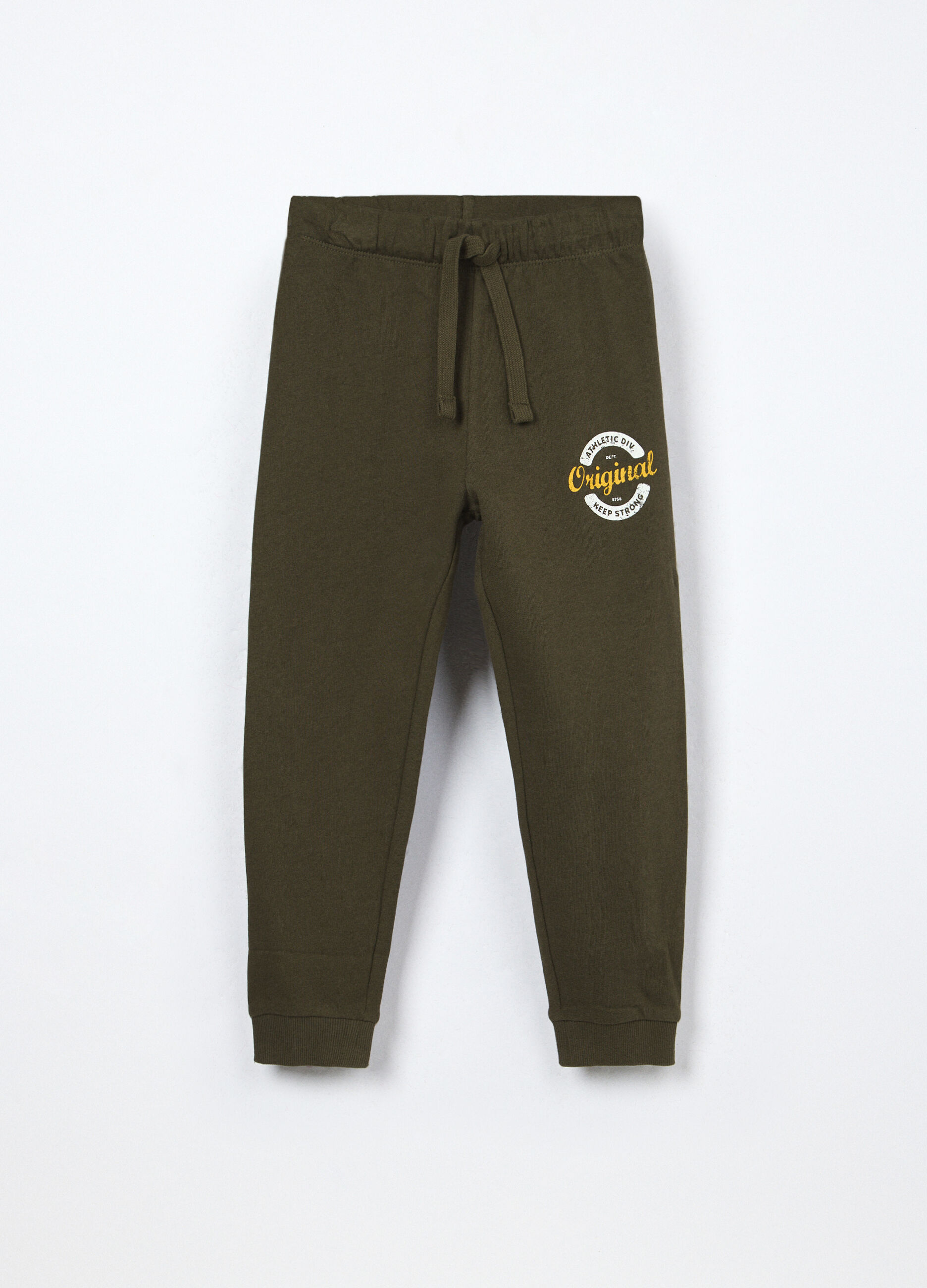 Jogger in french terry di puro cotone bambino_0