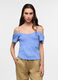 T-shirt fitted con scollo dritto donna_0