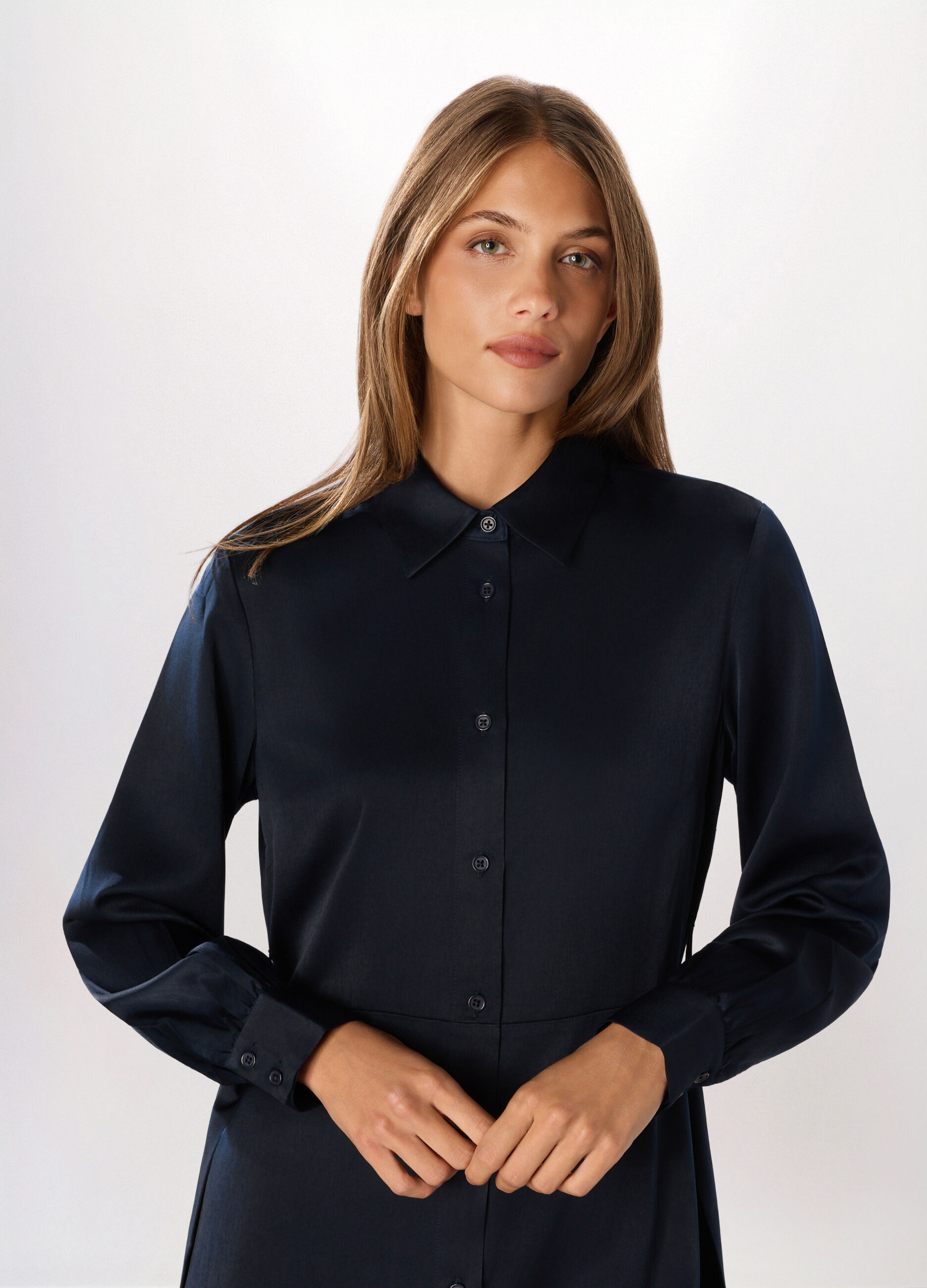 Abito corto in raso donna_2