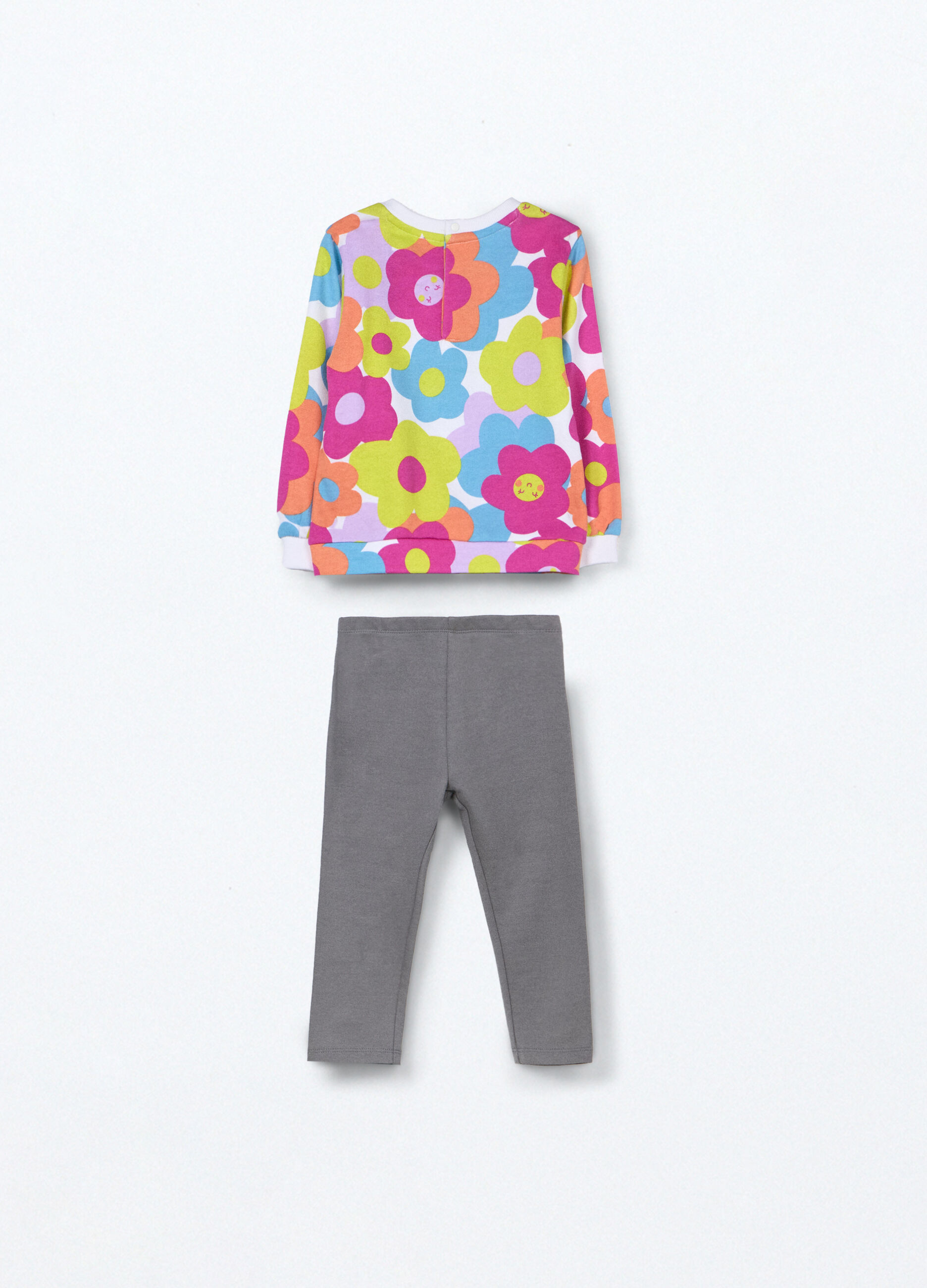 Jogging set in puro cotone neonata_1