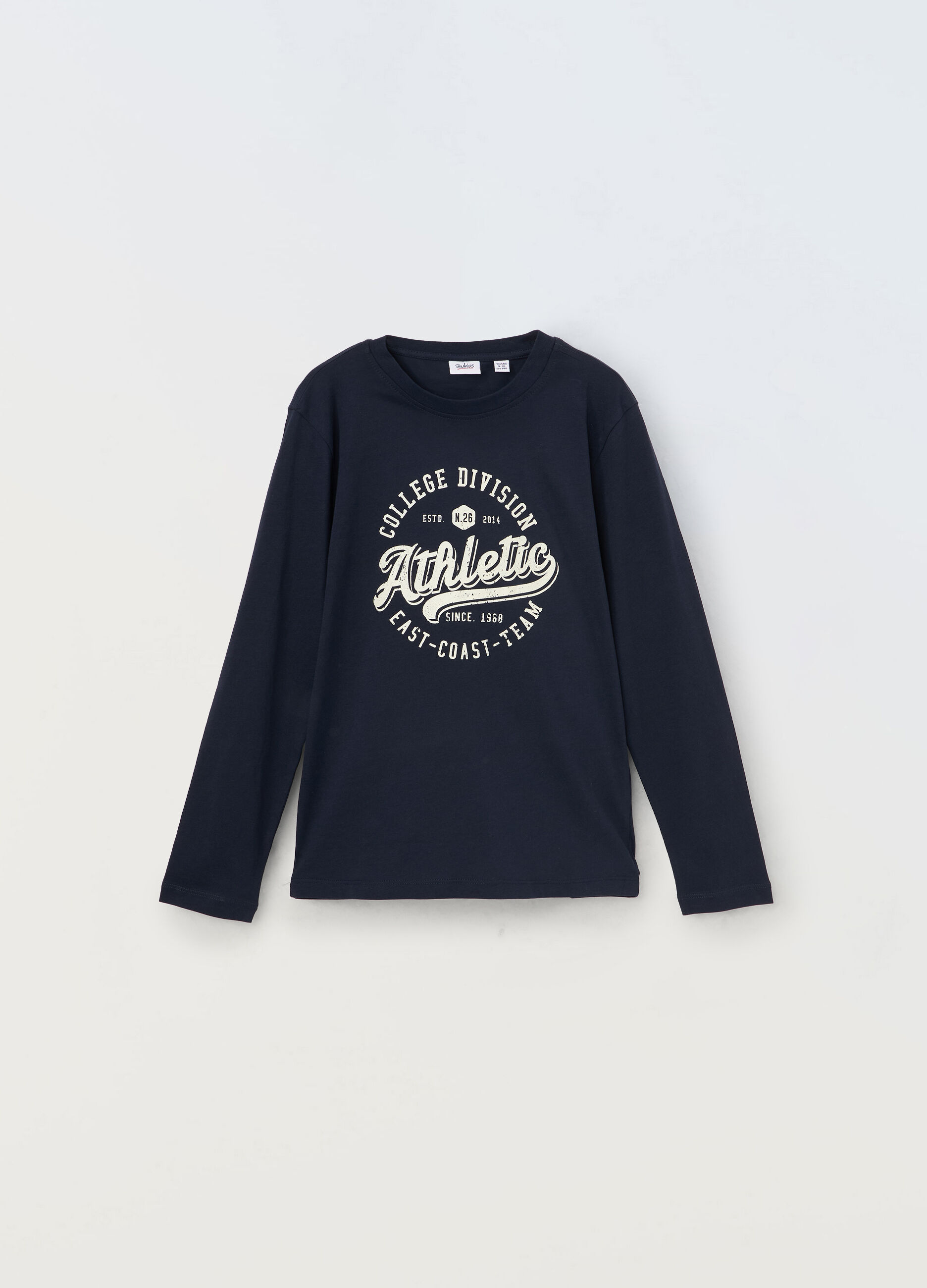 T-shirt a maniche lunghe in puro cotone ragazzo_0