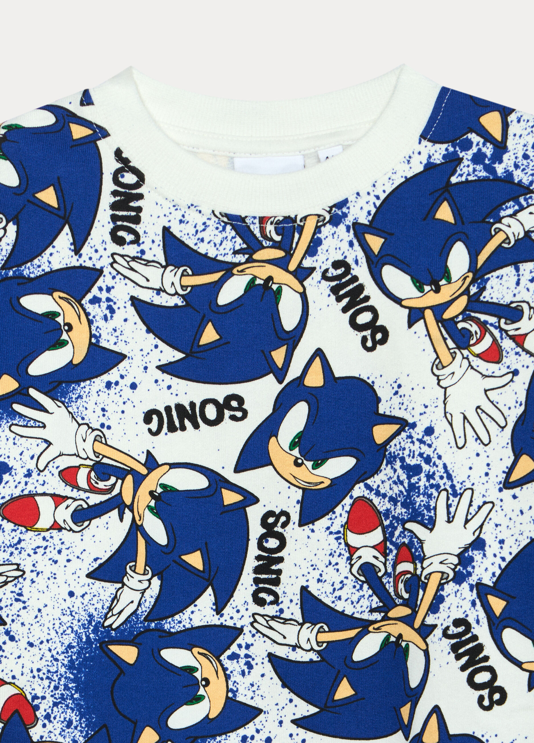 Jogging set Sonic in french terry di puro cotone bambino_2