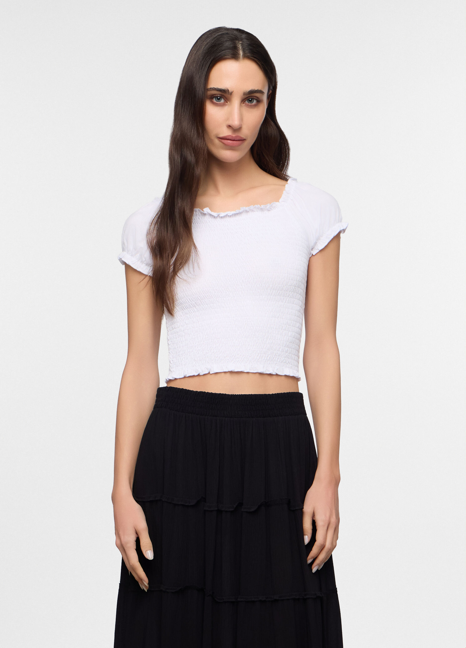 T-shirt fitted stretch donna_0