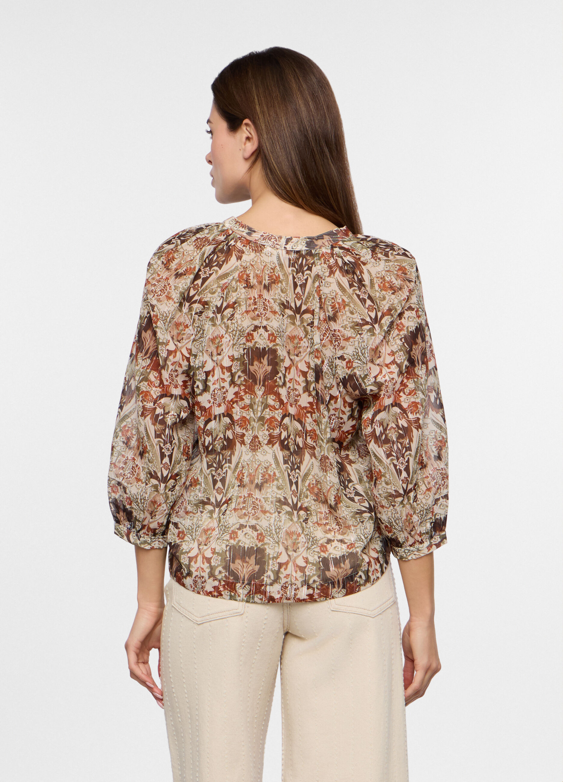 Camicia crepe a balze donna_1