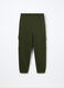 Pantaloni cargo in french terry di puro cotone ragazzo_1