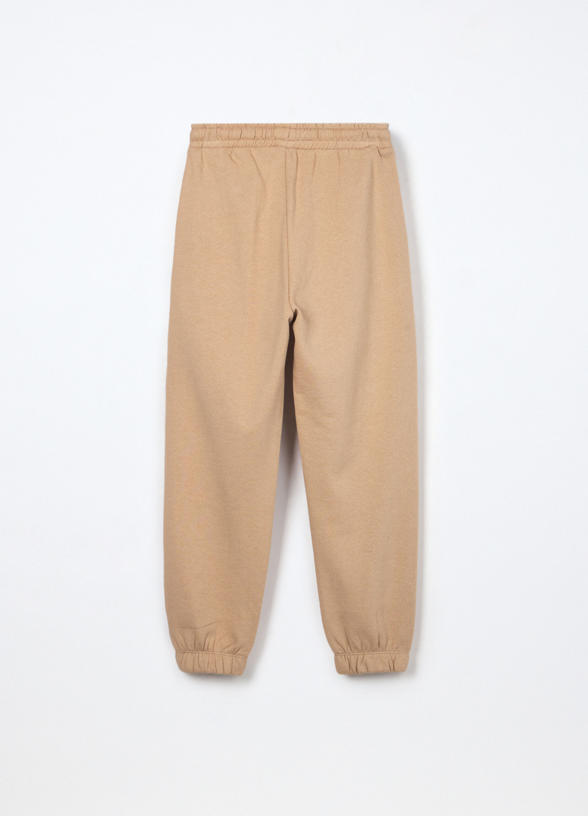 Jogger in puro cotone fleece ragazza_1