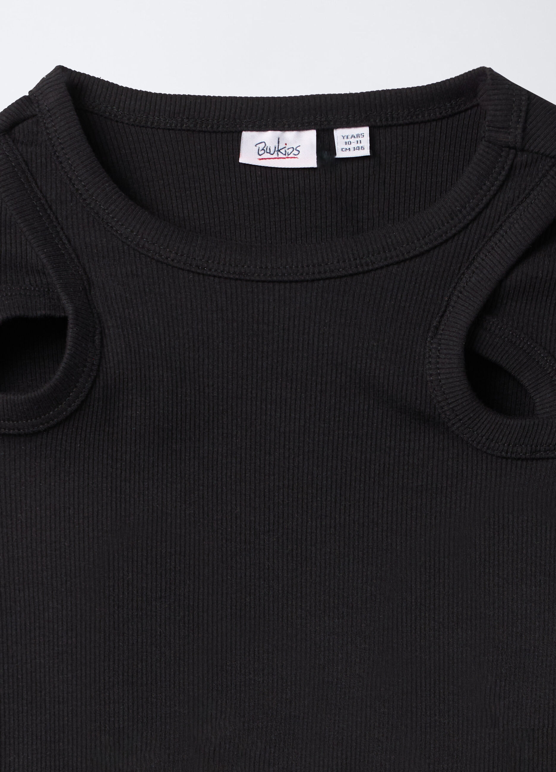 T-shirt in costina di cotone stretch Fit Slim ragazza_2