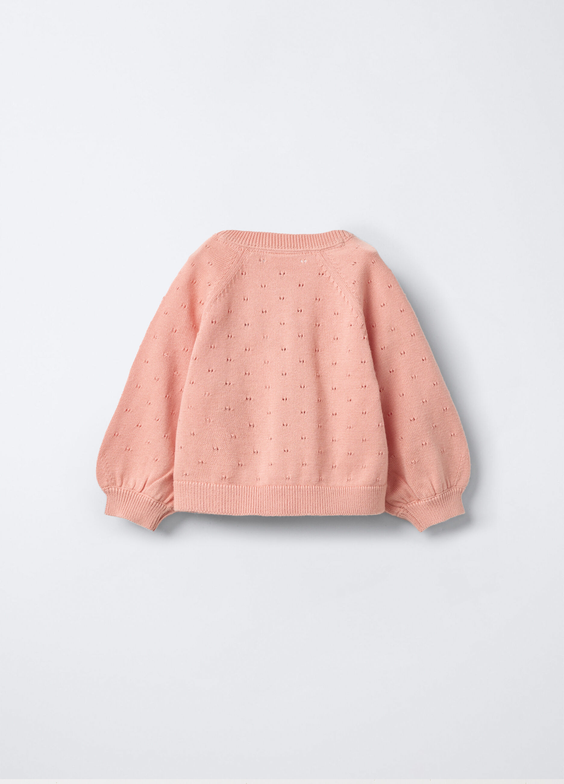 Cardigan tricot in puro cotone neonata_1