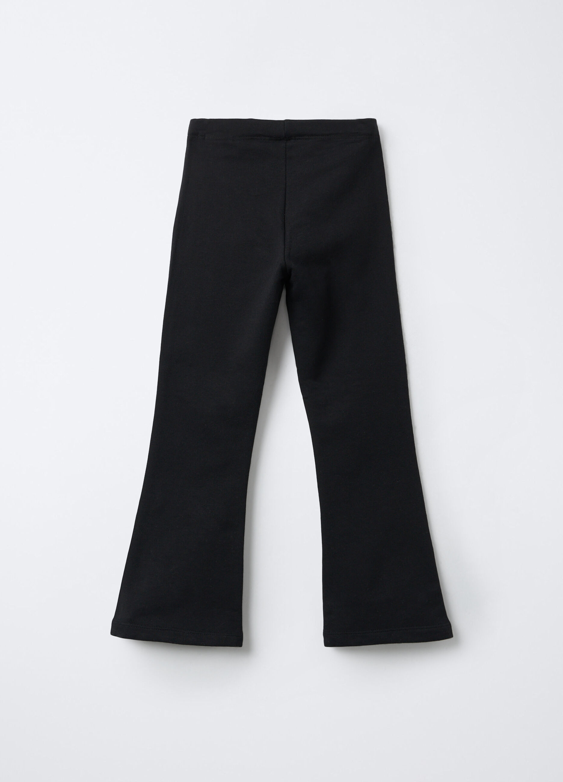 Leggings in cotone garzato stretch Flare Fit bambina_1