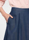Gonna lunga in chambray di puro cotone donna_2