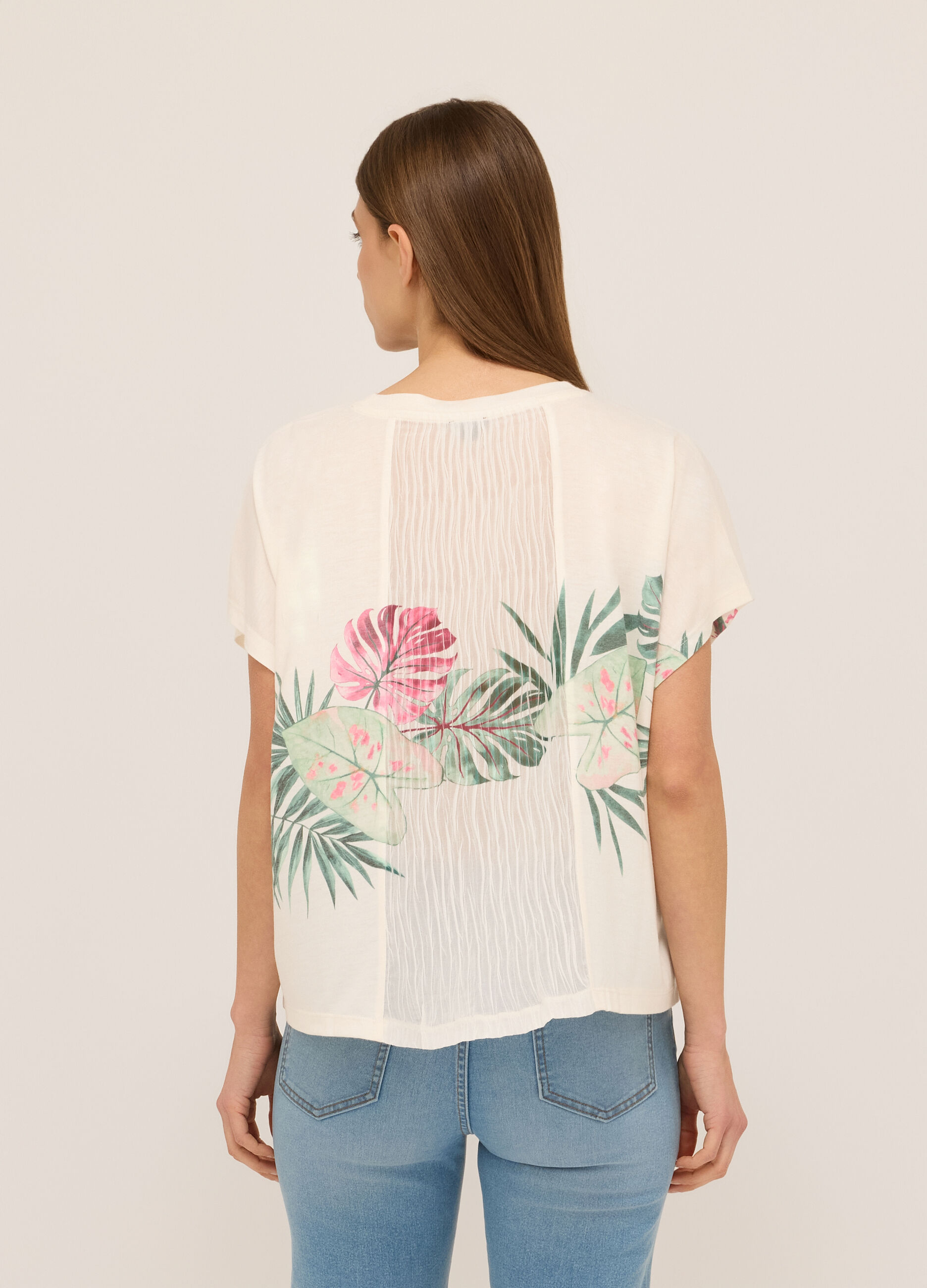 T-shirt in jersey di misto viscosa donna_1