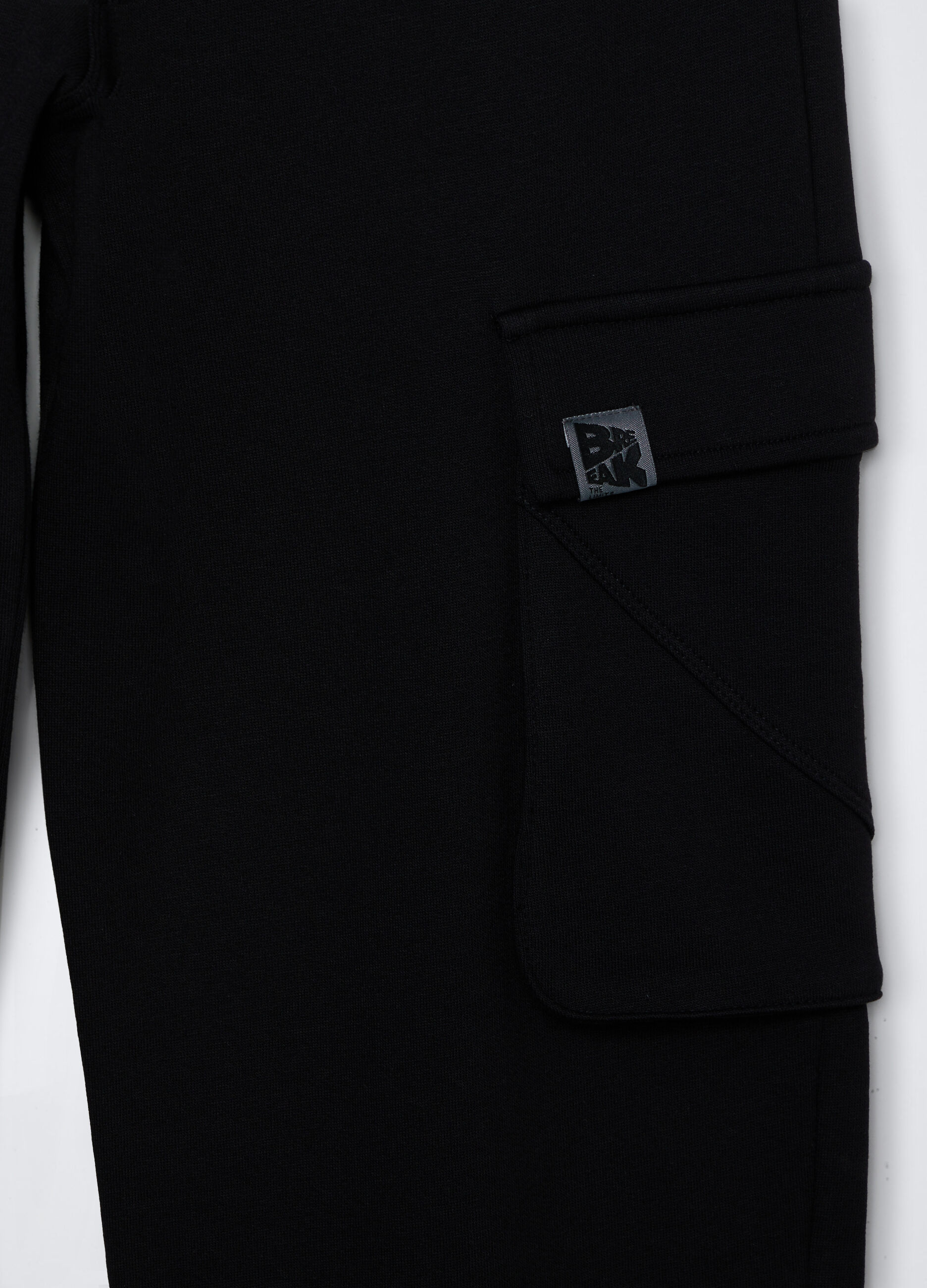 Pantaloni cargo in felpa di puro cotone ragazzo_2