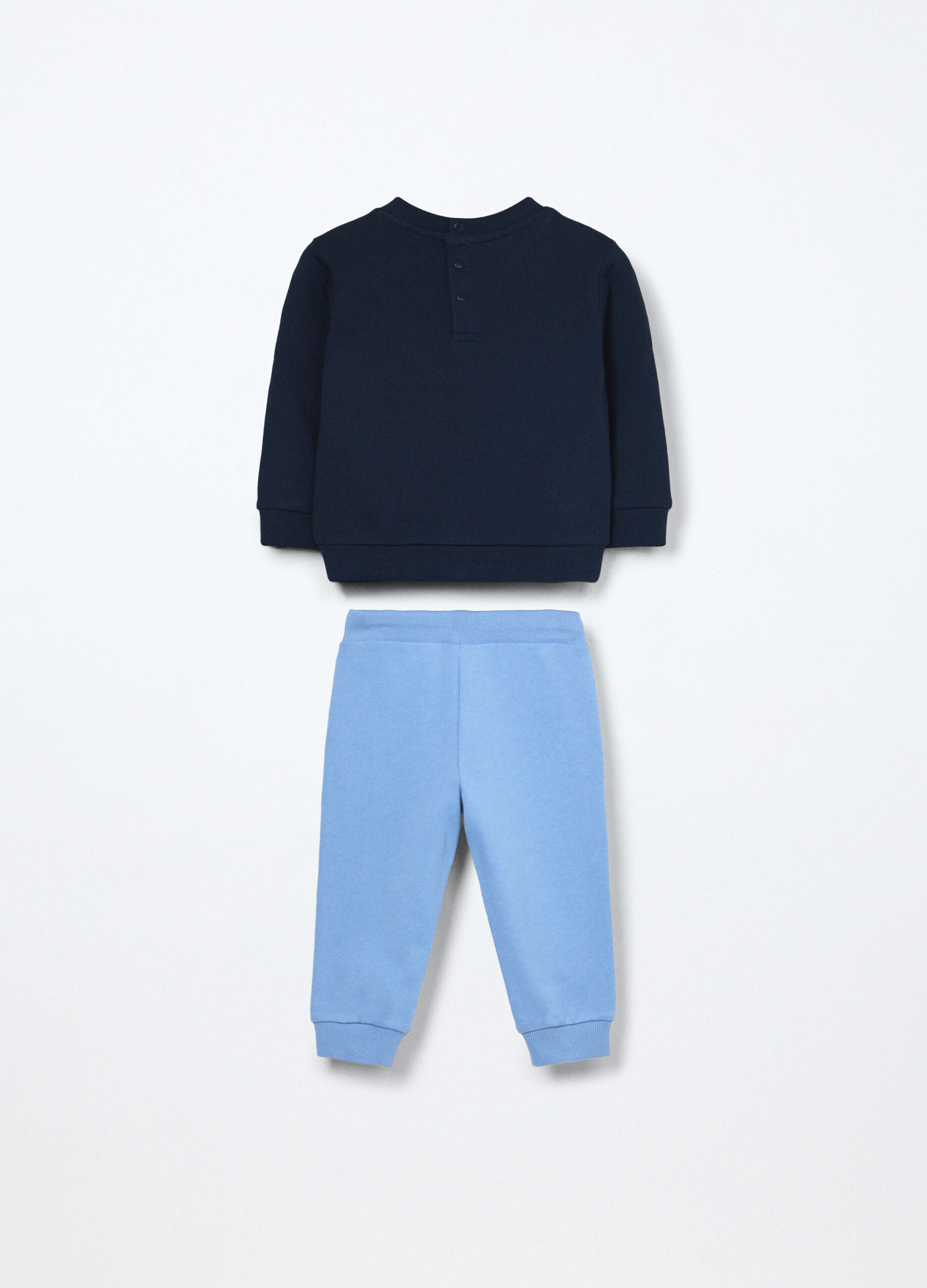 Jogging set in french terry di puro cotone neonato_1