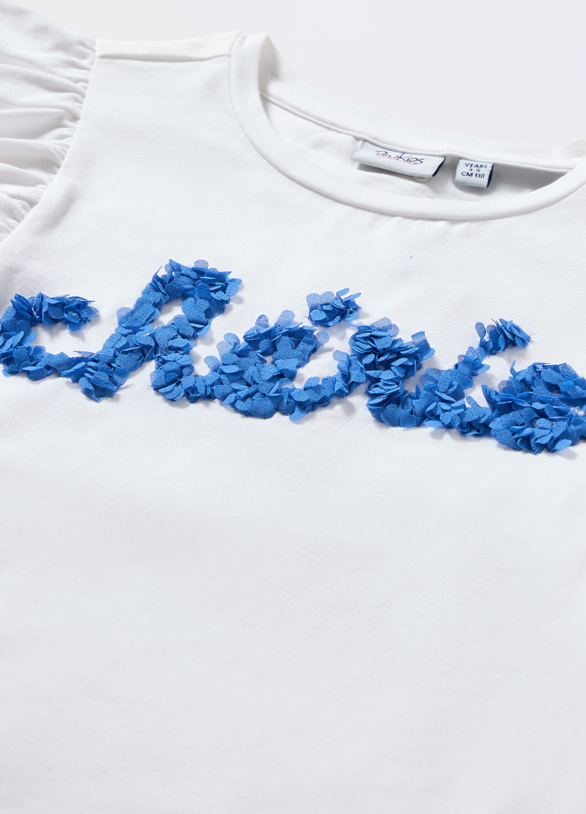 T-shirt in jersey di cotone stretch bambina_1